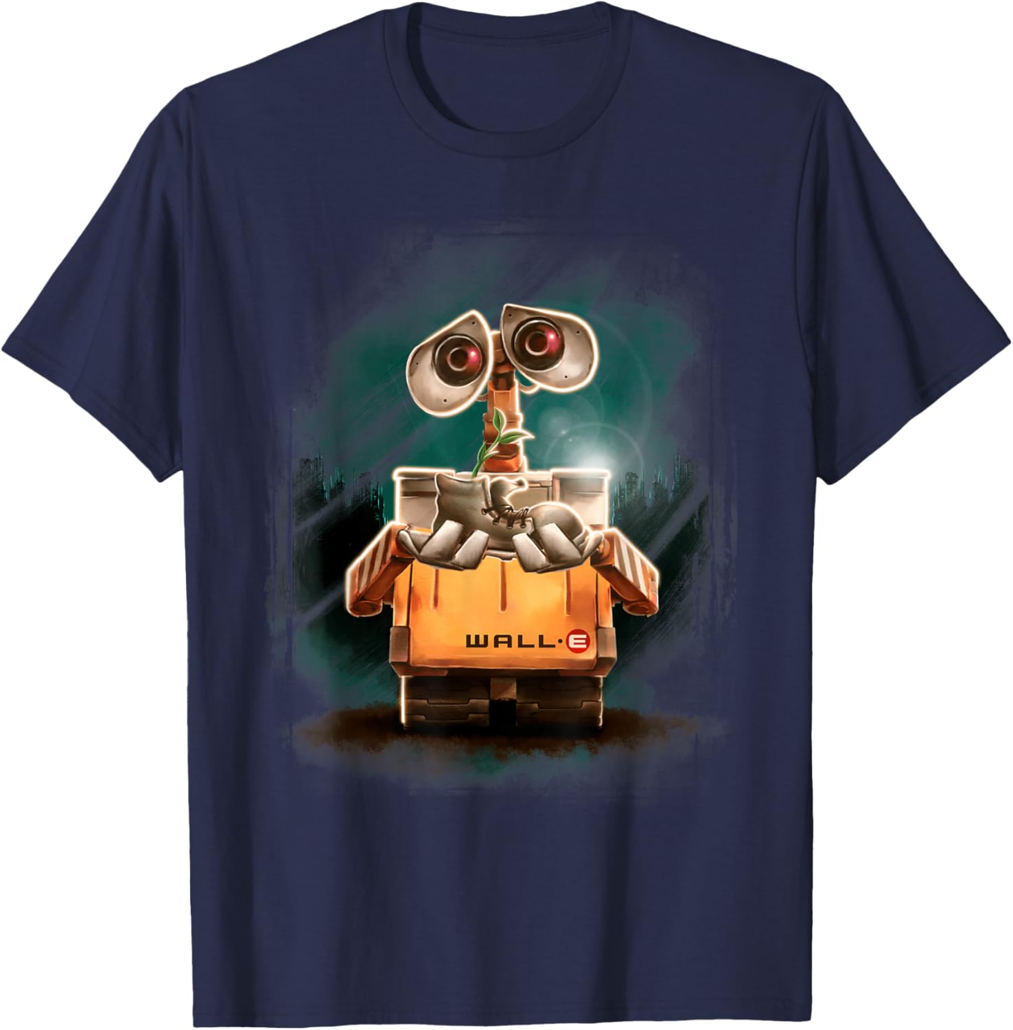 Disney Pixar Wall-E Plant Shoe Night Graphic T-Shirt for Fans - 4
