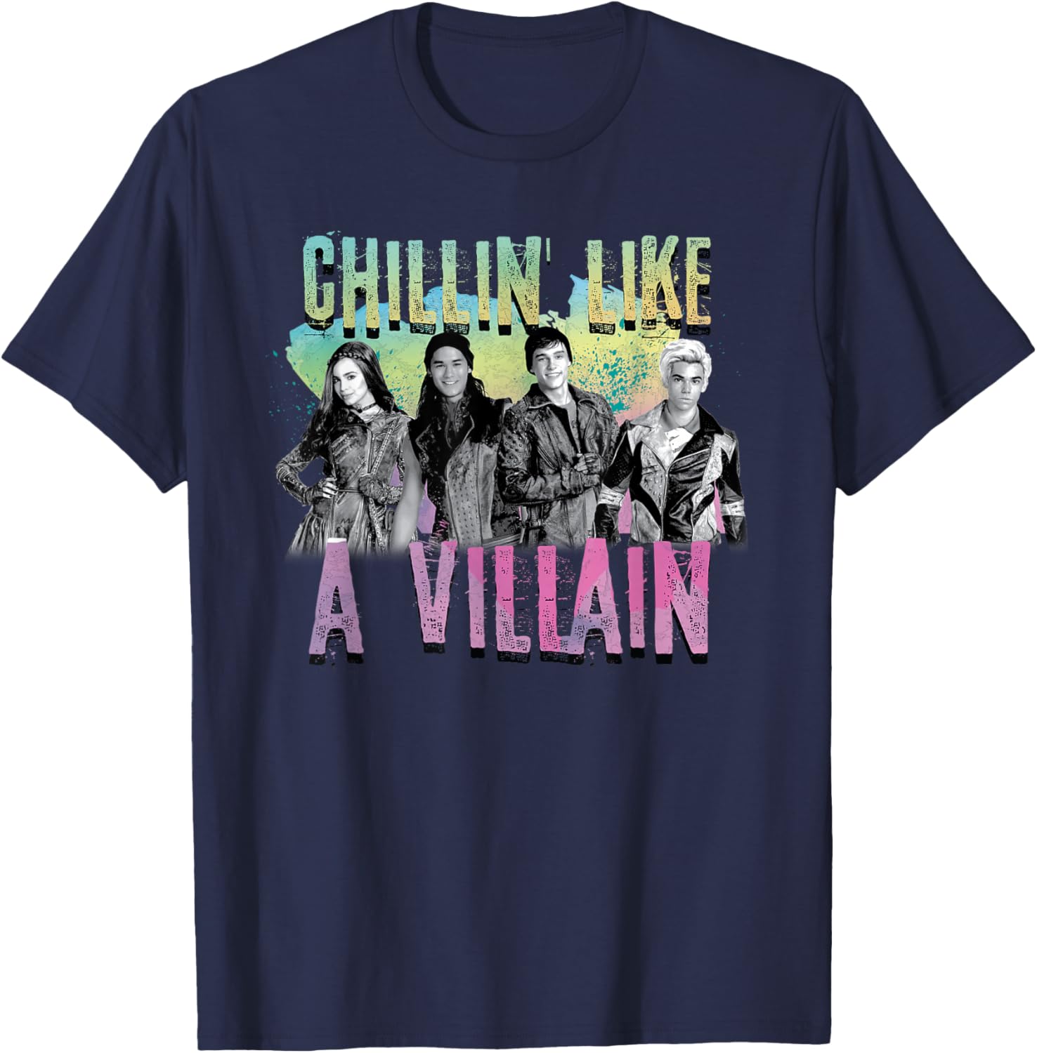Disney Descendants Chillin Like A Villain T-Shirt for Kids and Adults - 1