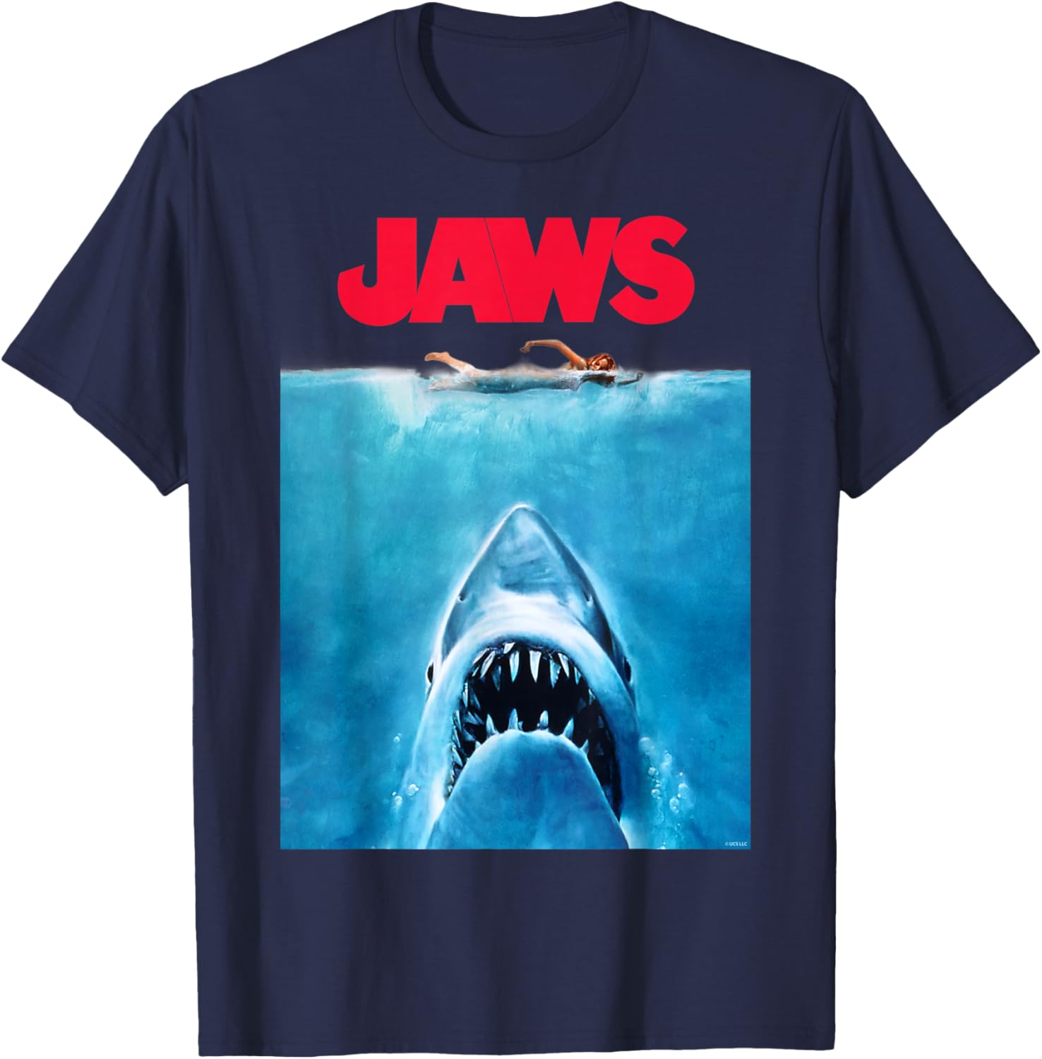 Jaws Oversize Poster T-Shirt for Movie Lovers - Stylish and Comfortable Apparel - 9