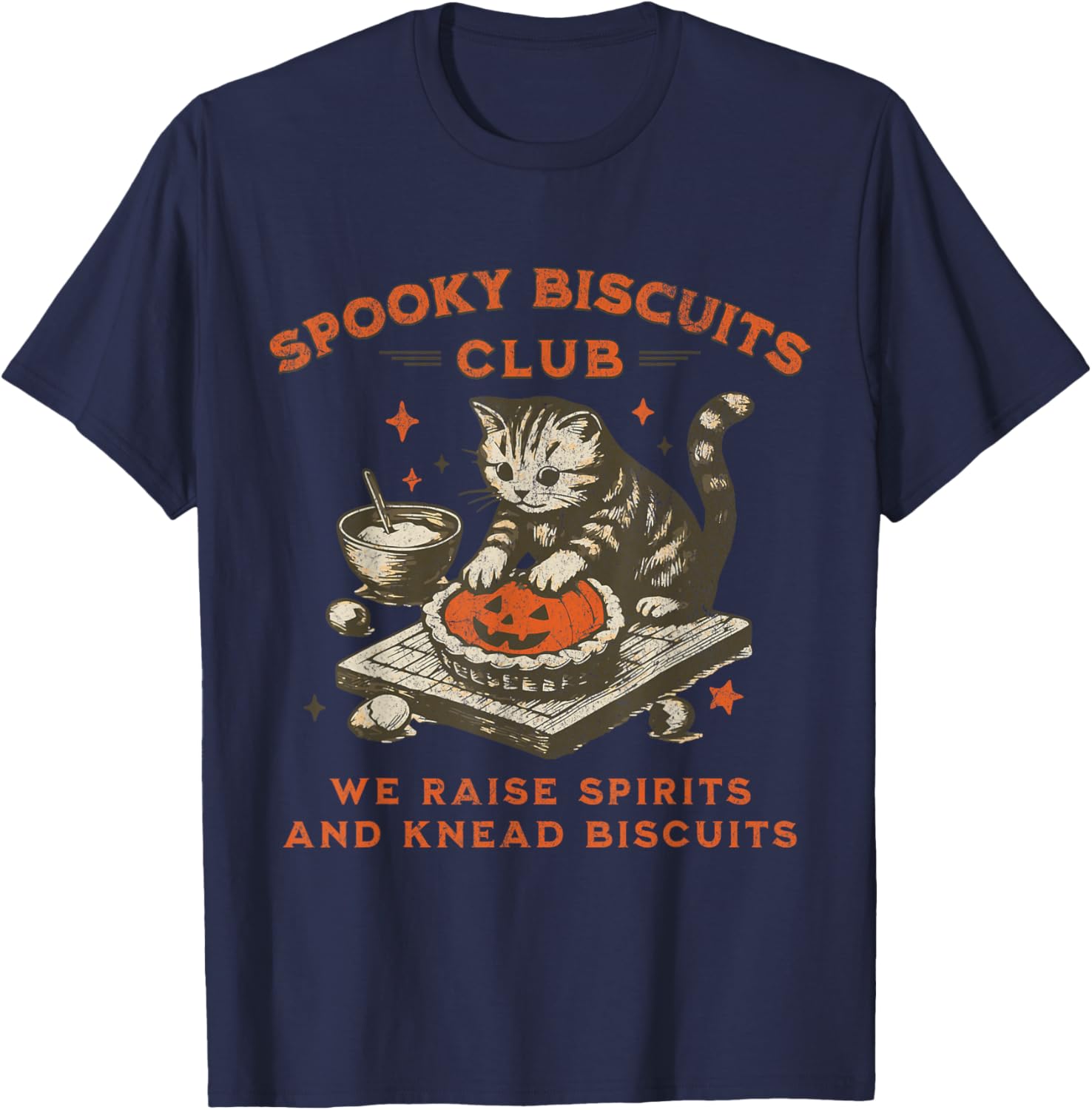 Funny Halloween Baking T-Shirt for Cat Lovers - Spooky Biscuits Club Tee - 2
