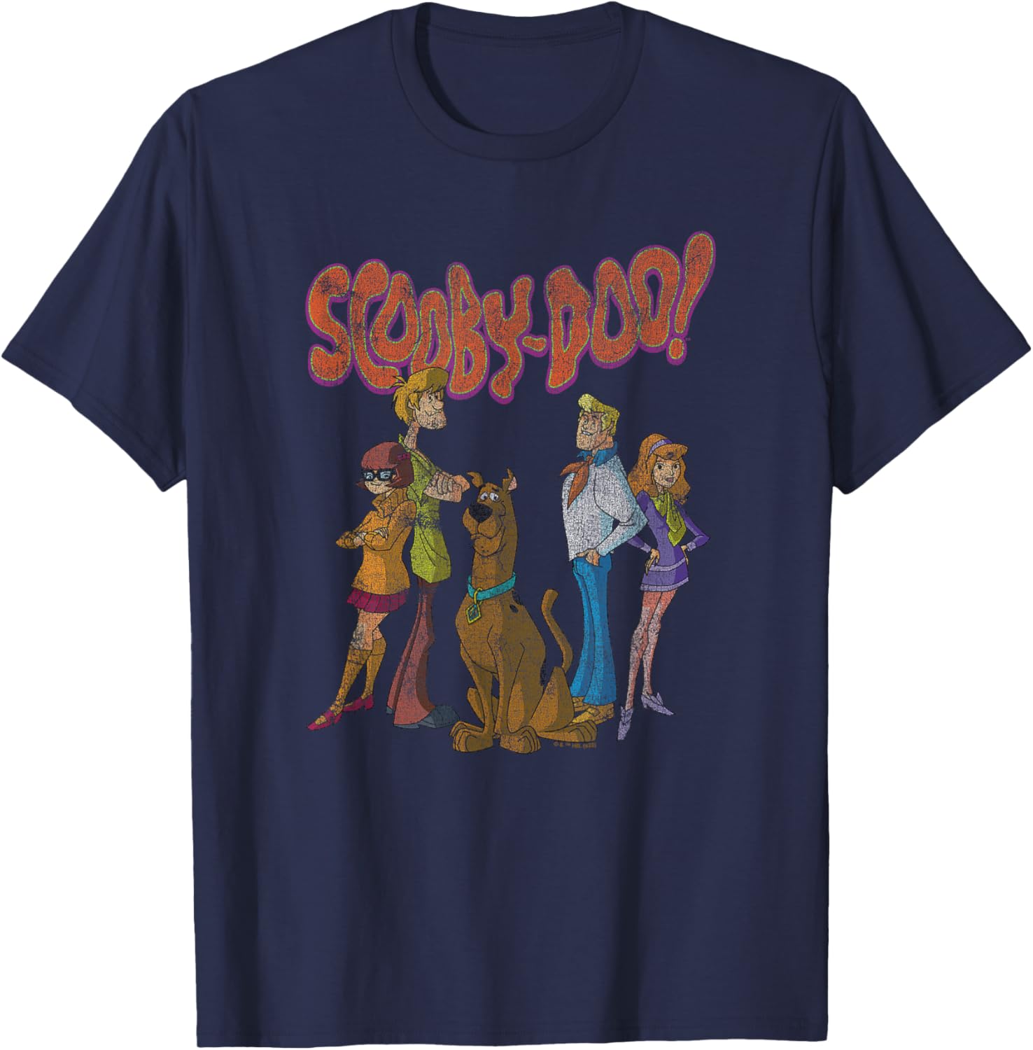 Scooby-Doo Vintage Group Poster T-Shirt for Cool Cartoon Fans - 1