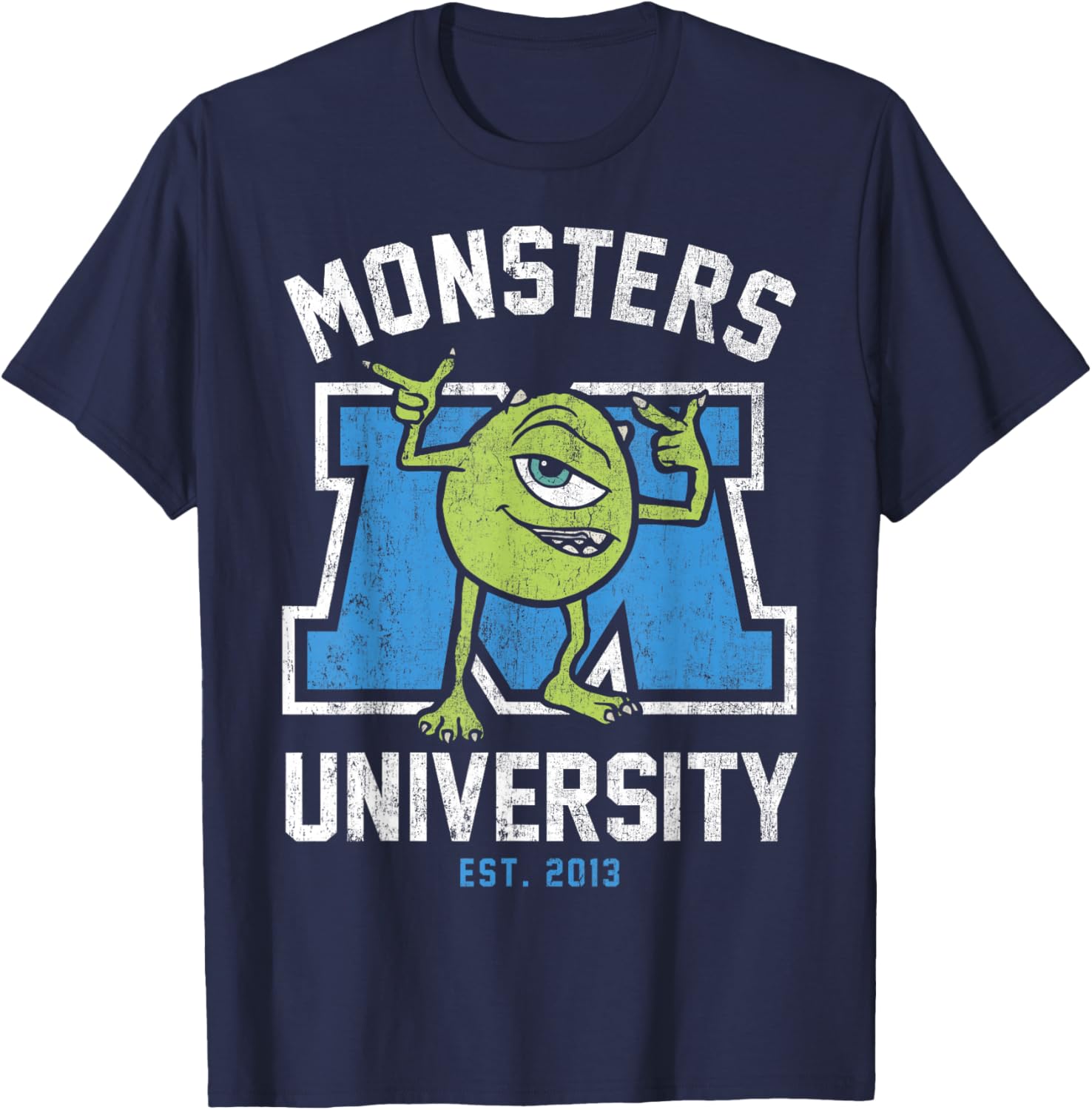 Disney Pixar Monsters University Mike Logo T-Shirt for Fans and Students - 3