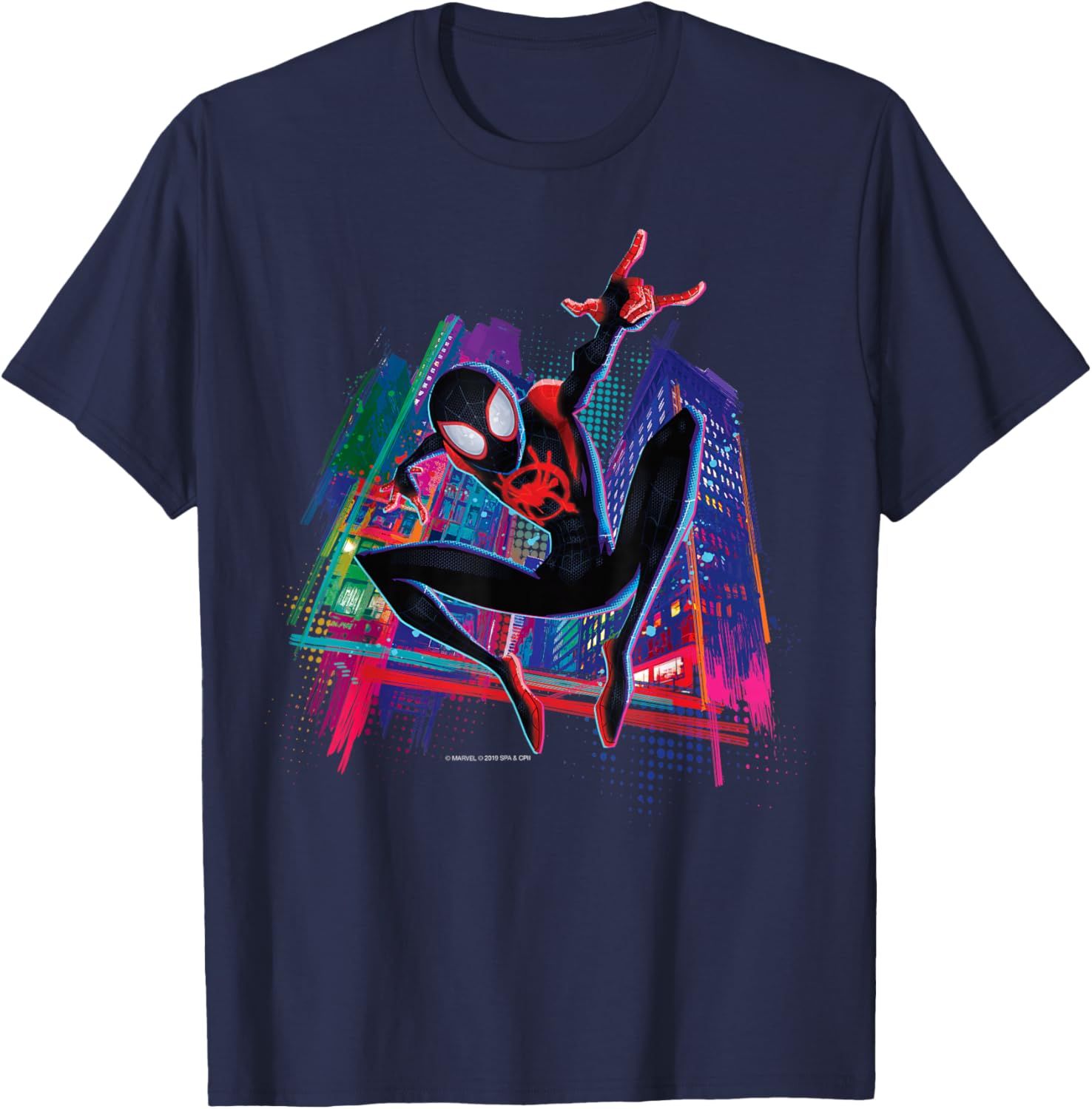 Spider-Man Miles Morales Graffiti City T-Shirt for Stylish Fans - 9