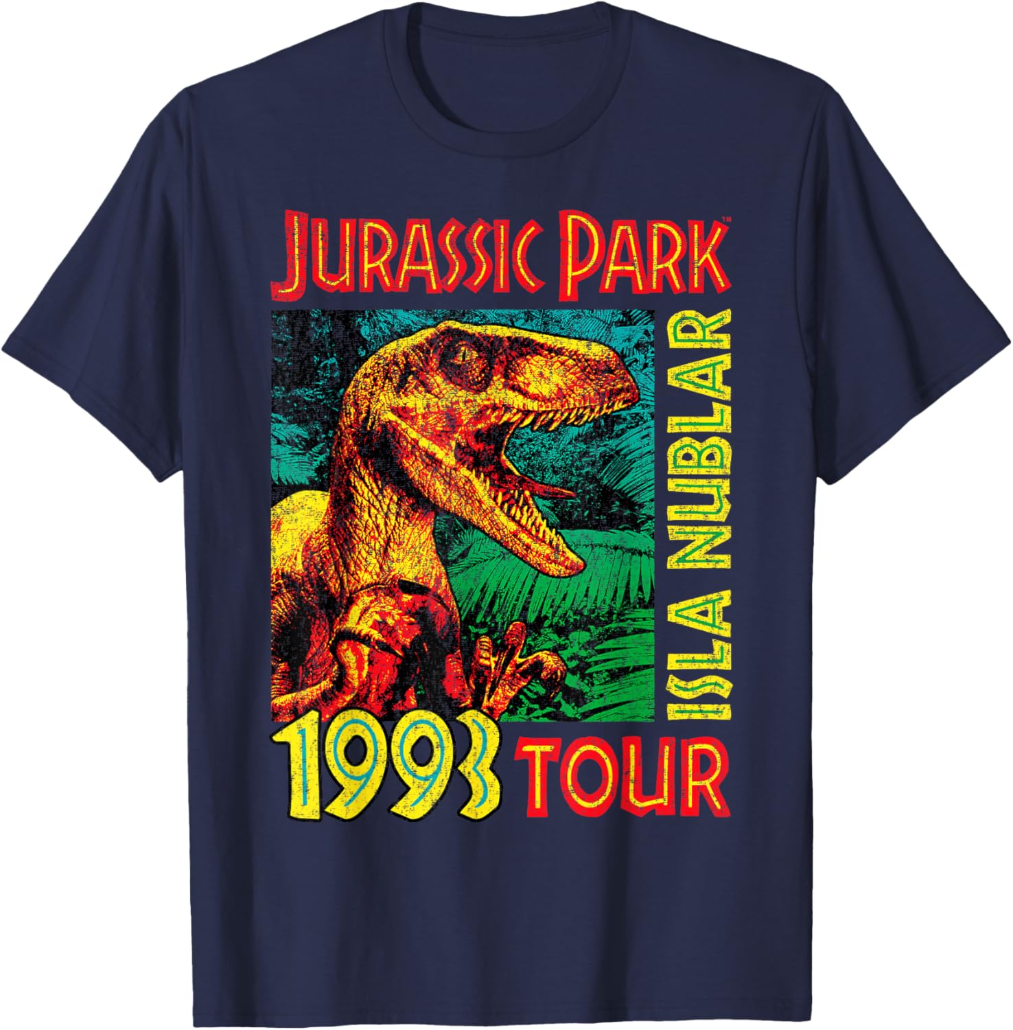 Jurassic Park Isla Nublar 1993 Tour Poster T-Shirt for Fans - 5