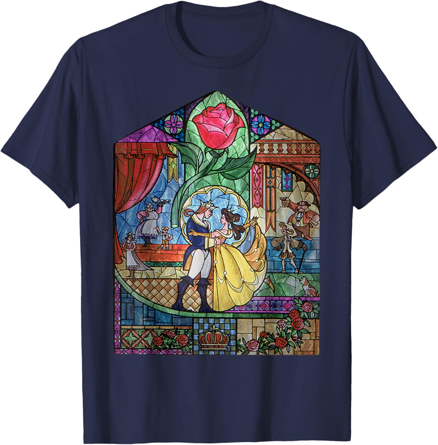 Disney Beauty and the Beast Enchanted Stained Glass Window T-Shirt - 6