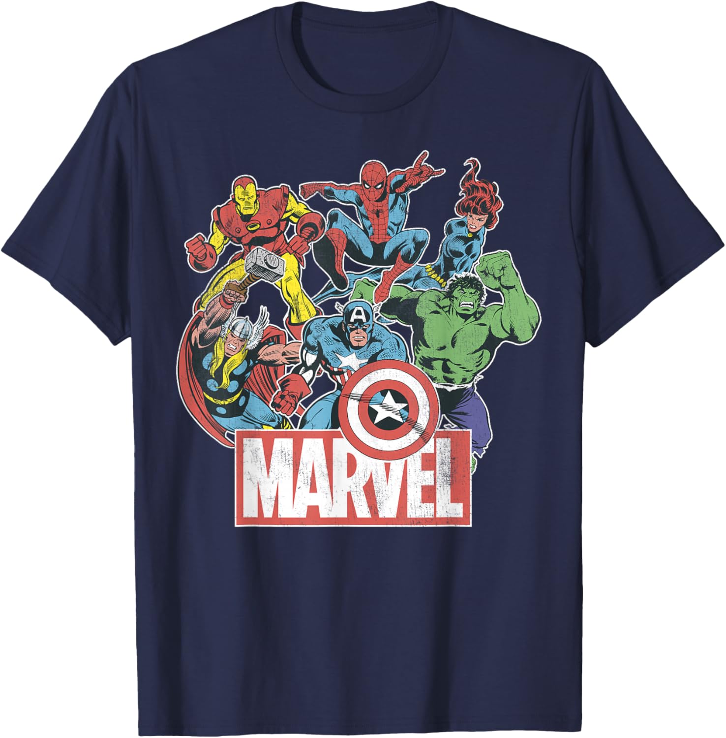 Marvel Avengers Retro Comic Vintage Graphic T-Shirt for Fans - 10