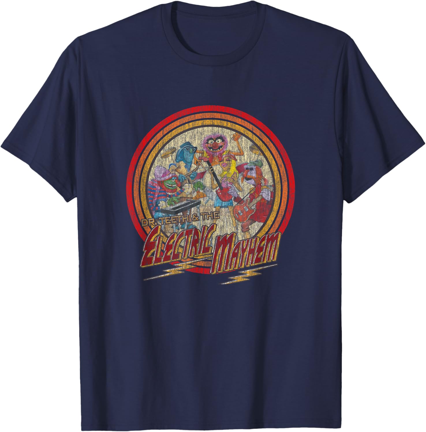 Disney Muppets Electric Mayhem Vintage Band Poster T-Shirt for Fans - 6