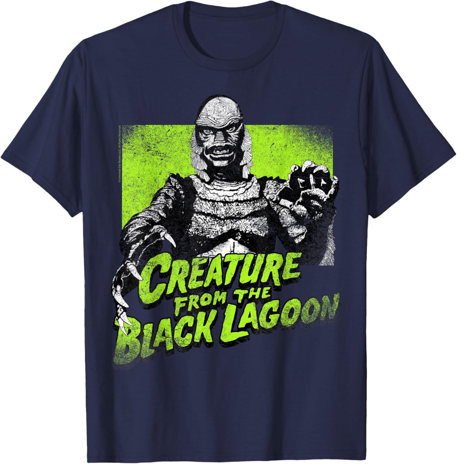 Universal Monsters Creature From The Black Lagoon Green T-Shirt for Fans - 5
