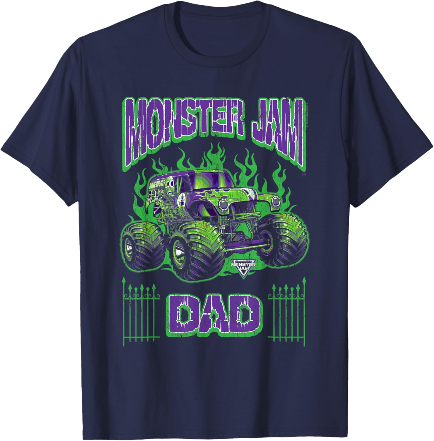 Monster Jam Grave Digger Dad Family Motorsports T-Shirt for Fans - 1