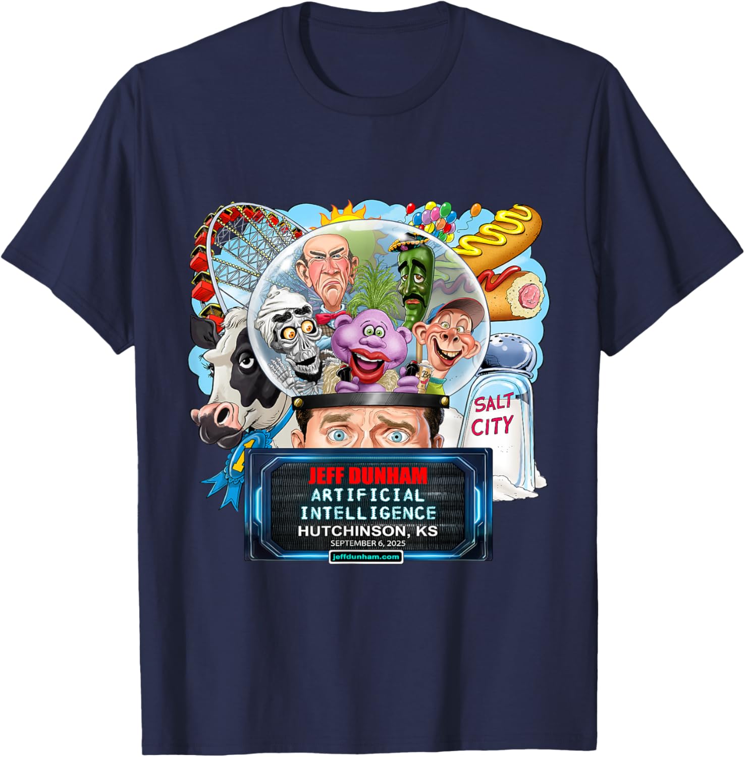 Jeff Dunham Hutchinson KS 2025 T-Shirt for Fans of Comedy and Fun - 3