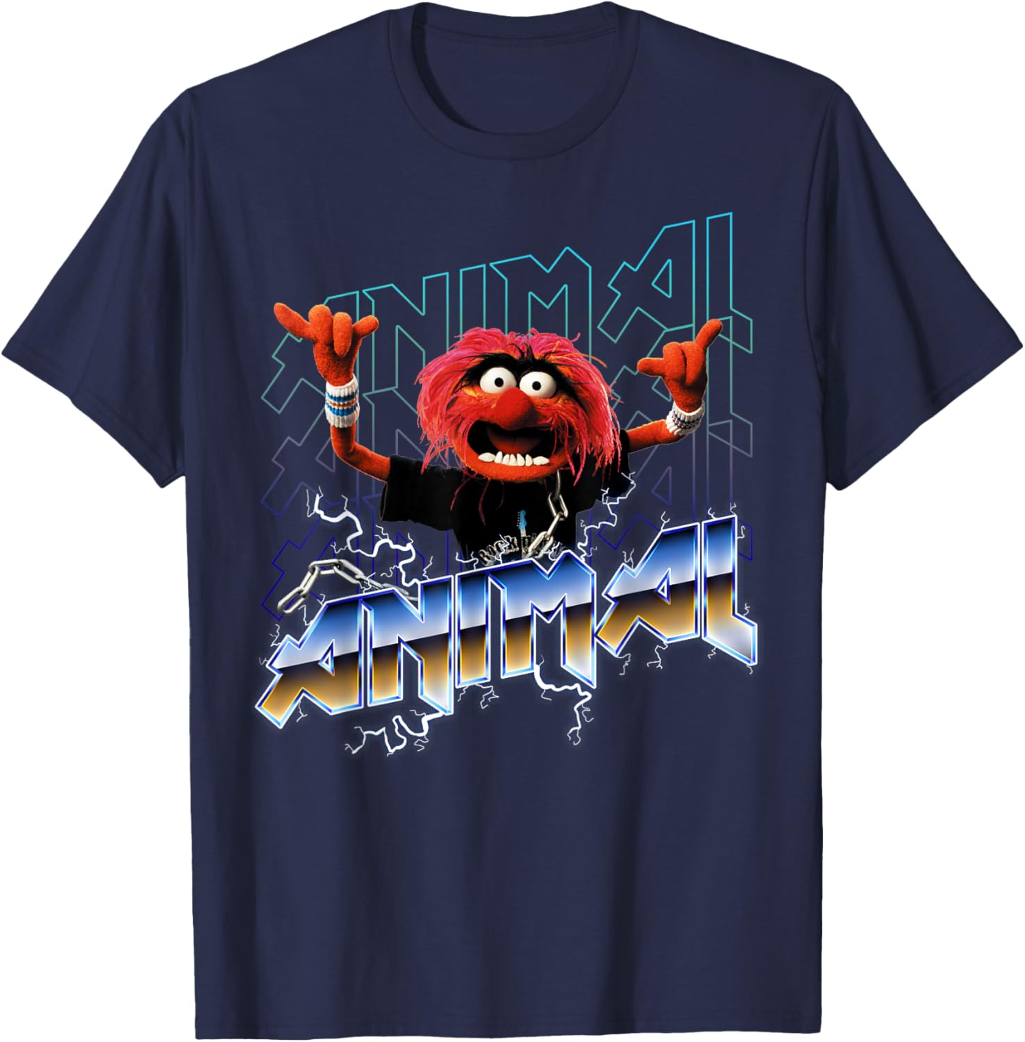Disney Muppets Animal Vintage Rock Metal Poster T-Shirt for Fans - 4