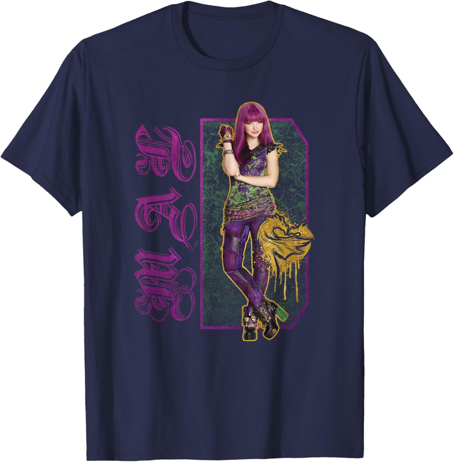 Disney Descendants 2 Mal Paint Drip T-Shirt for Kids and Teens - 3
