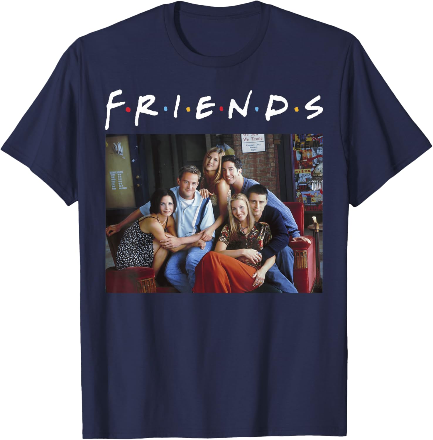 Friends Classic Logo Group Portrait T-Shirt for Fans and Fashionistas - 1