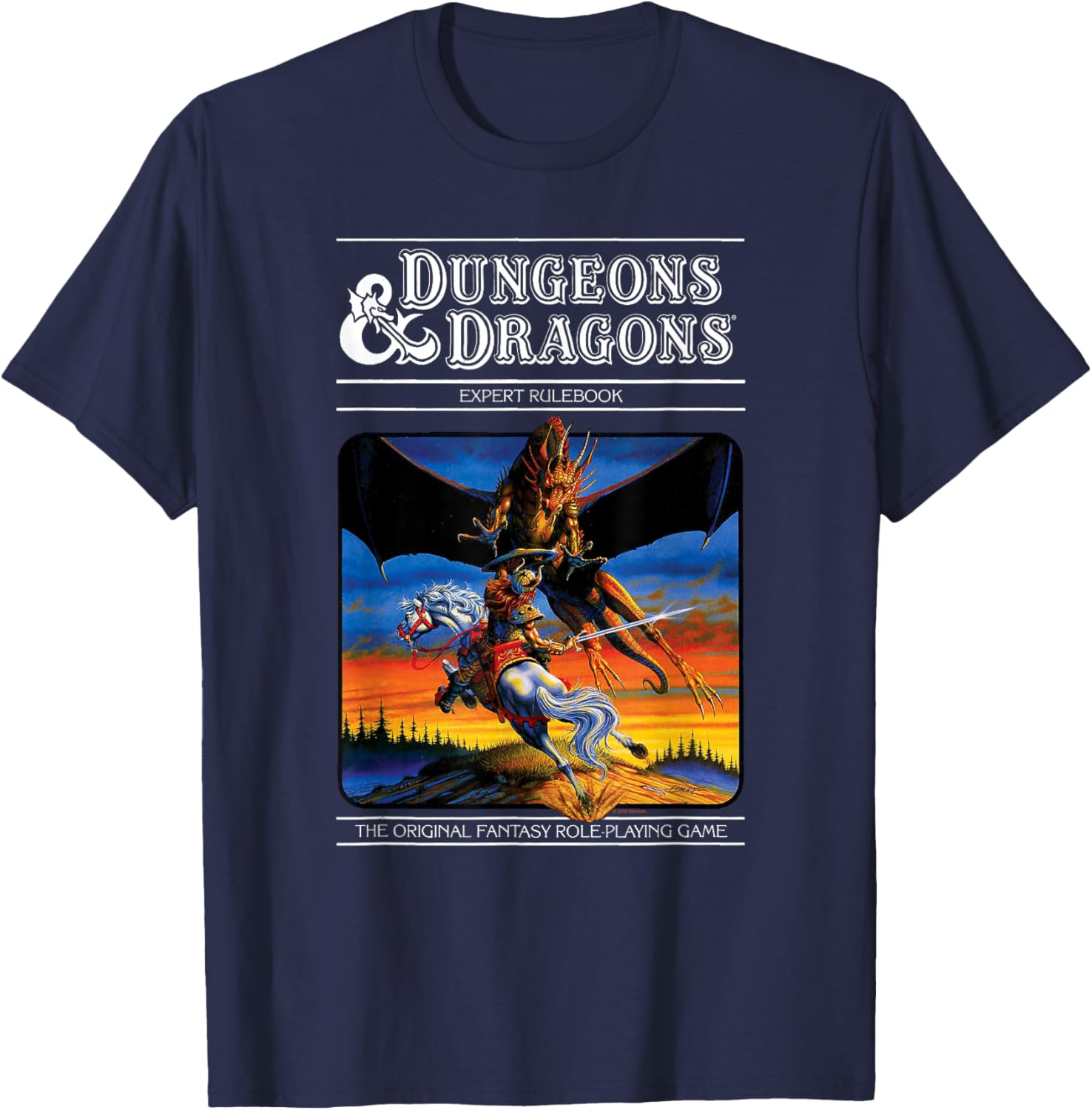 Dungeons & Dragons Vintage Expert Rulebook T-Shirt for Gamers and Fans - 5