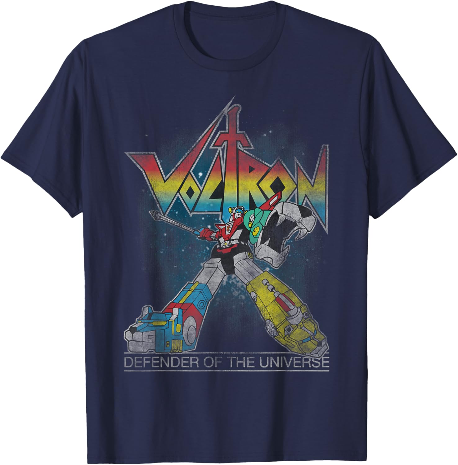 Voltron Retro Defender Rainbow Graphic T-Shirt for Fans and Collectors - 6