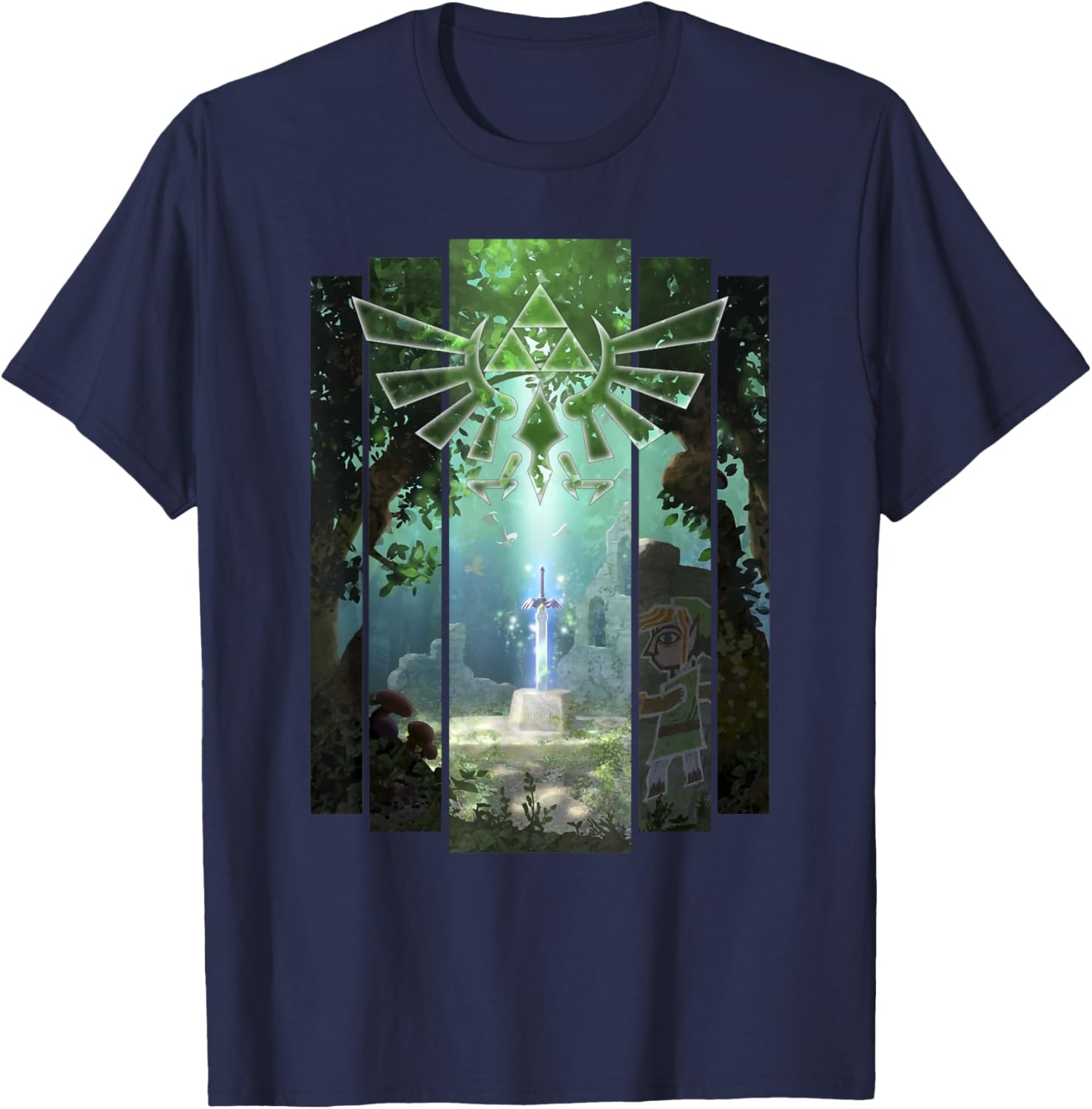 Nintendo Zelda Master Sword Lost Woods Artwork T-Shirt for Fans - 7