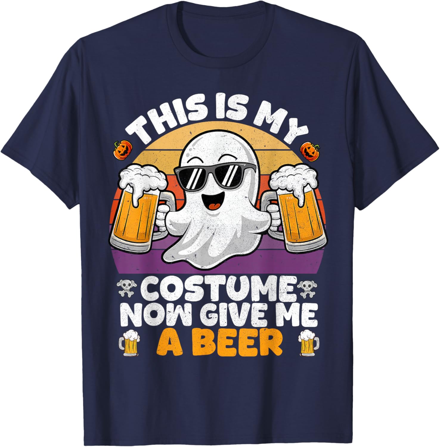 Funny Vintage Boo Halloween Costume T-Shirt for Men and Adults - 17