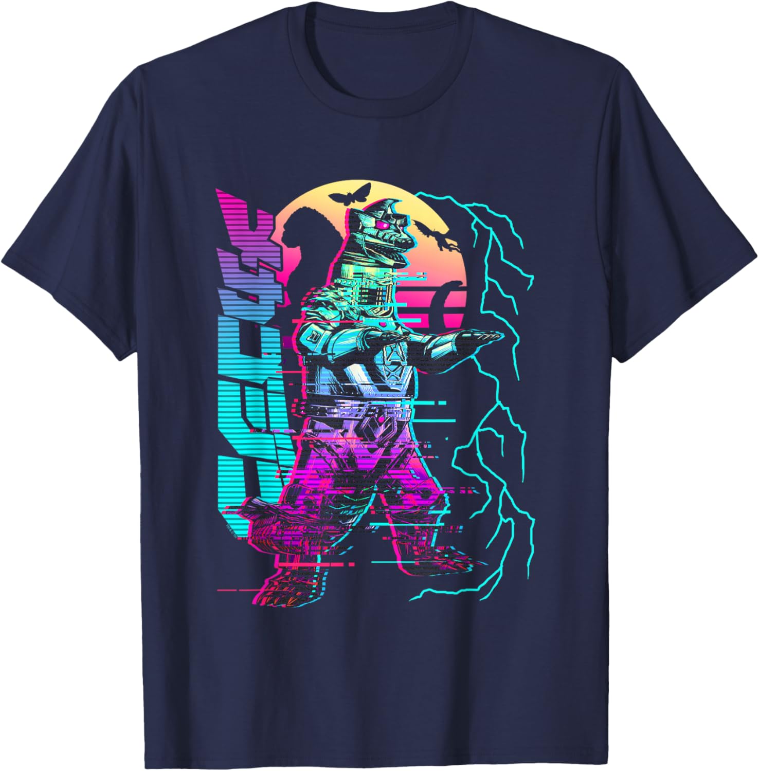 Godzilla Neon Mechagodzilla T-Shirt for Fans of Epic Monster Movies - 7