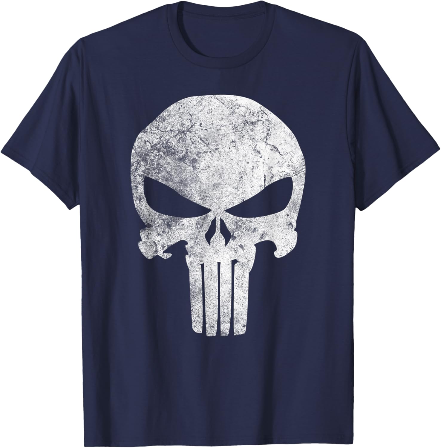 Marvel Punisher Skull Distressed T-Shirt for Fans of Comic Style - 7