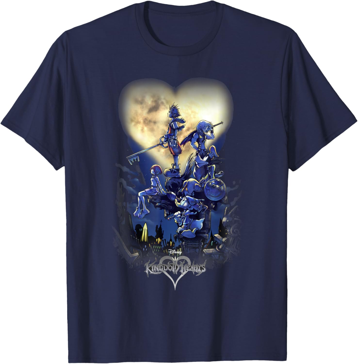 Disney Kingdom Hearts Group Shot Logo T-Shirt for Fans and Gamers - 7