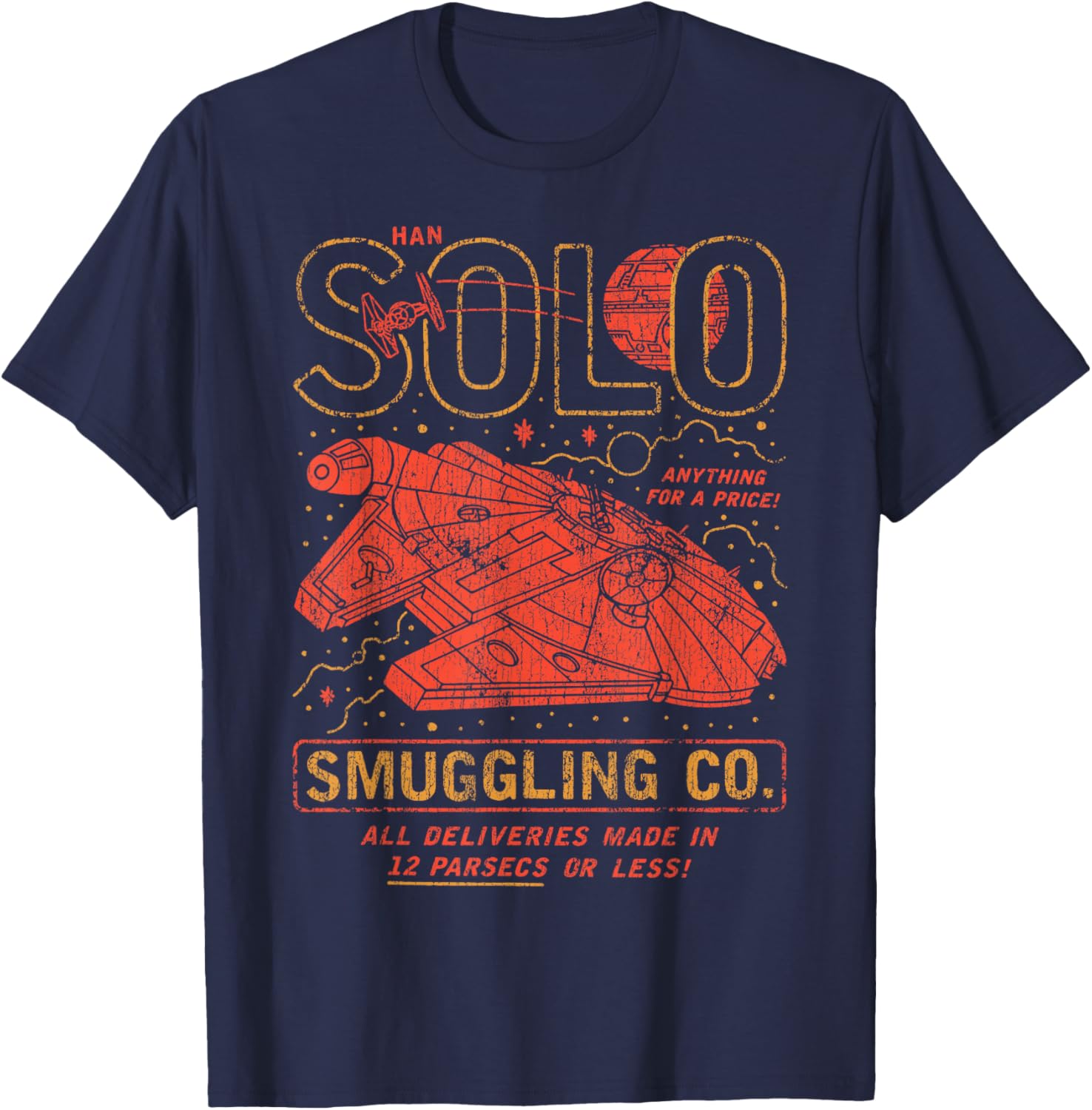 Vintage Han Solo Smuggling Co Poster T-Shirt for Star Wars Fans - 13