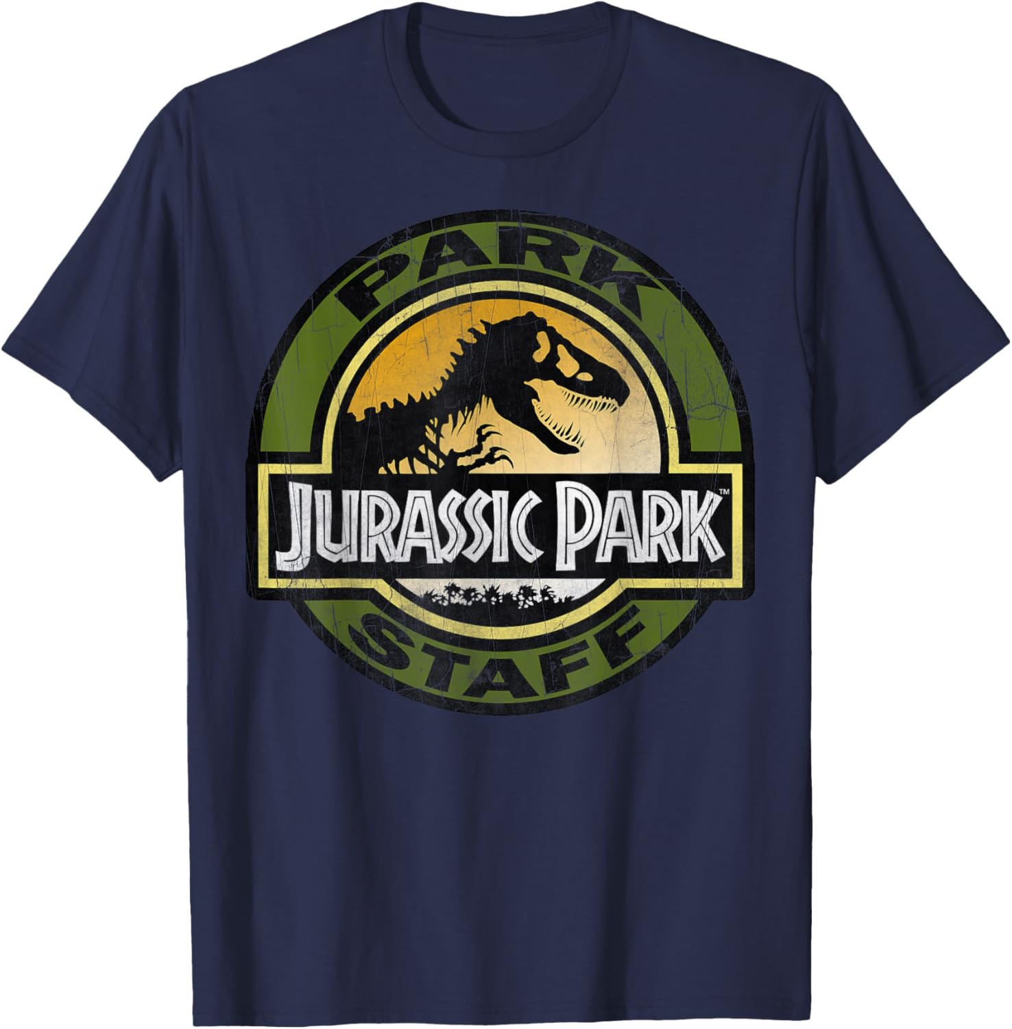 Jurassic Park Retro Distressed Logo Graphic T-Shirt for Dinosaur Fans - 5