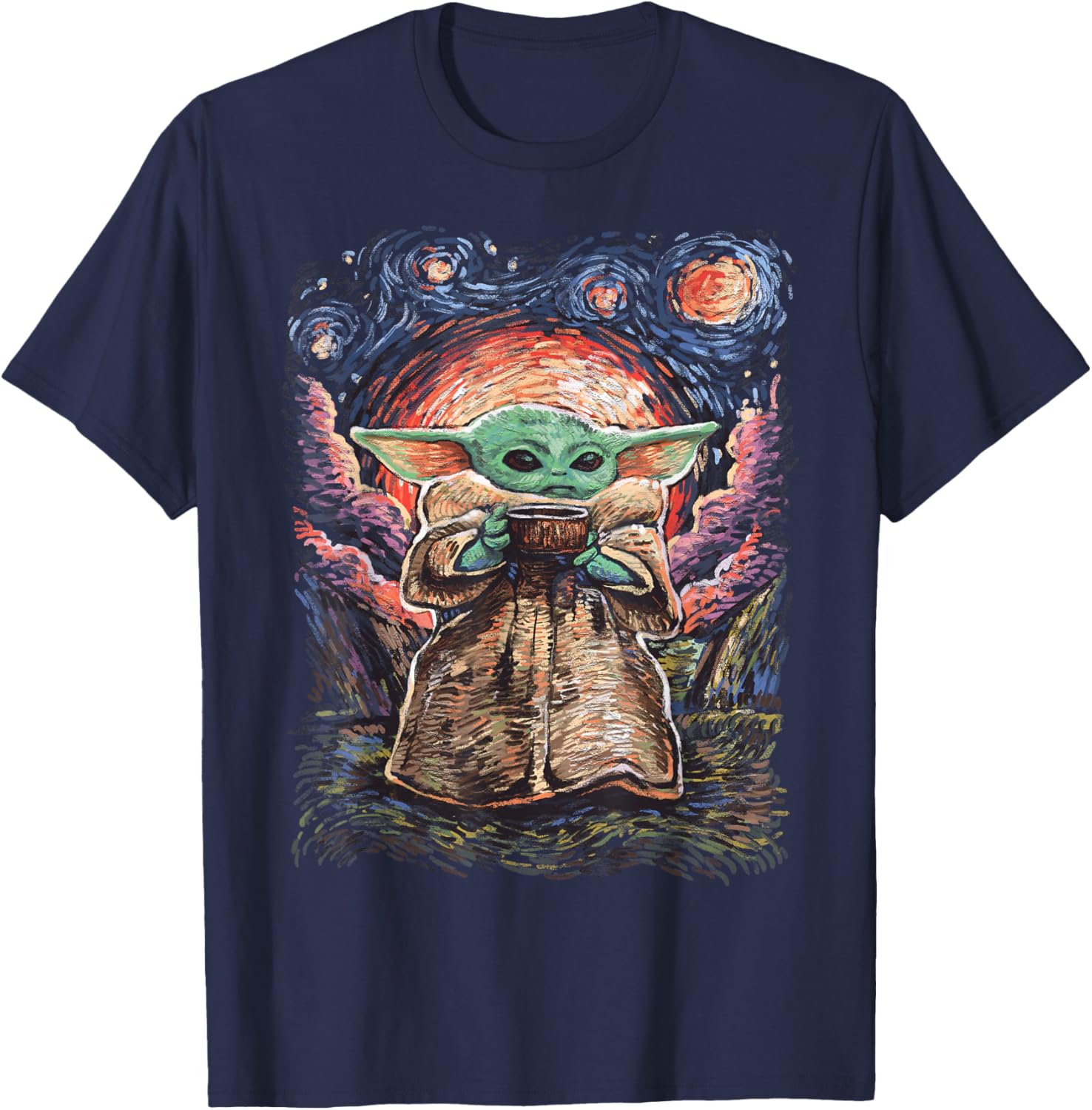 Star Wars The Child Starry Night T-Shirt for Fans of All Ages - 8