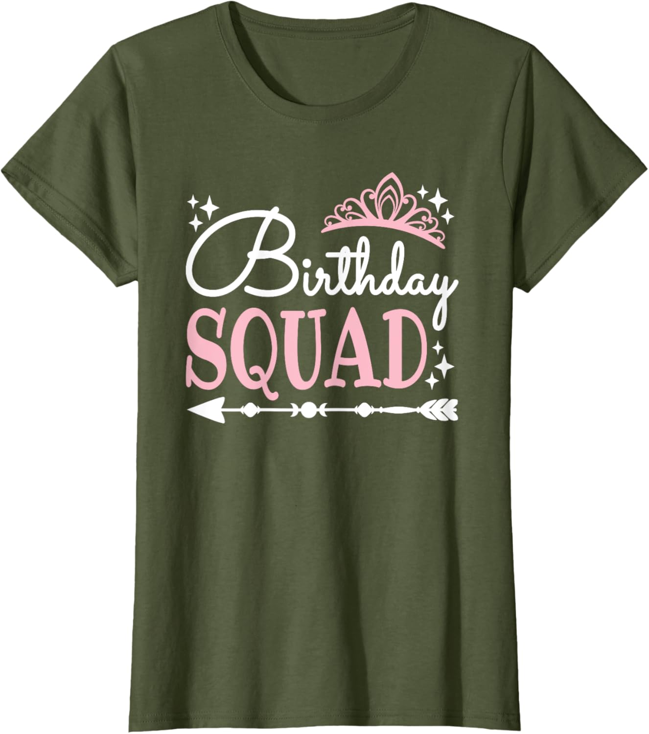 Funny Birthday Squad Bday Queen T-Shirt for Women and Girls - 16