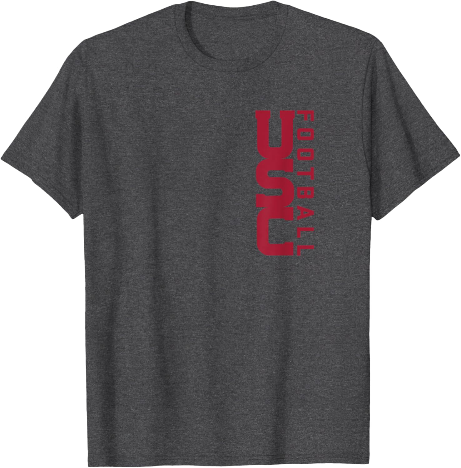 USC Cardinal Vertical Block Football T-Shirt for Sports Enthusiasts - 3