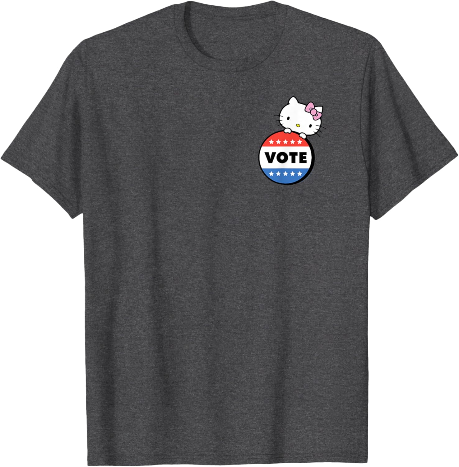 Hello Kitty Vote Button T-Shirt for Fun Fashion and Cute Style - 15