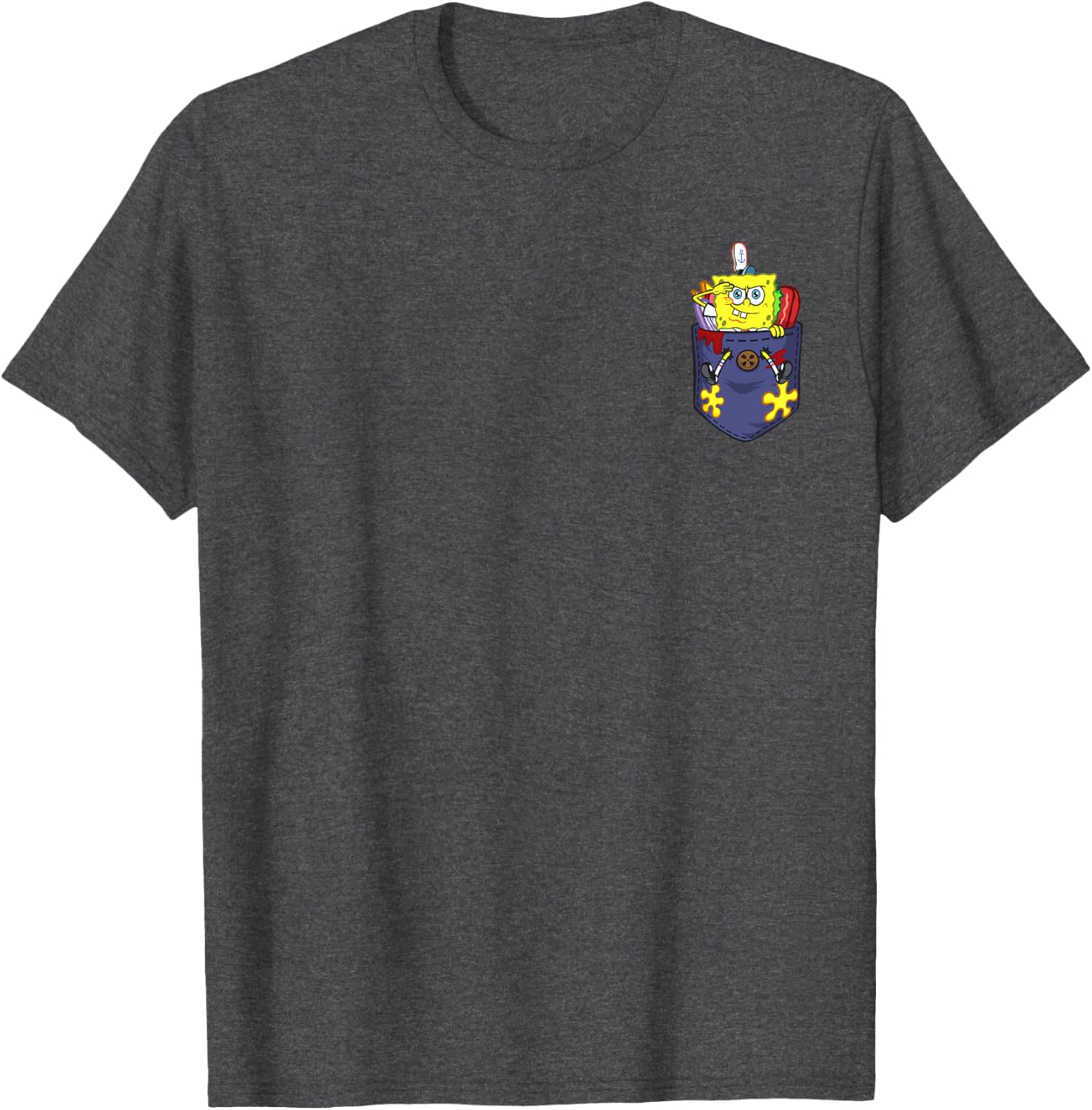 Mademark x SpongeBob SquarePants Cute SpongeBob Out of Food T-Shirt - 3