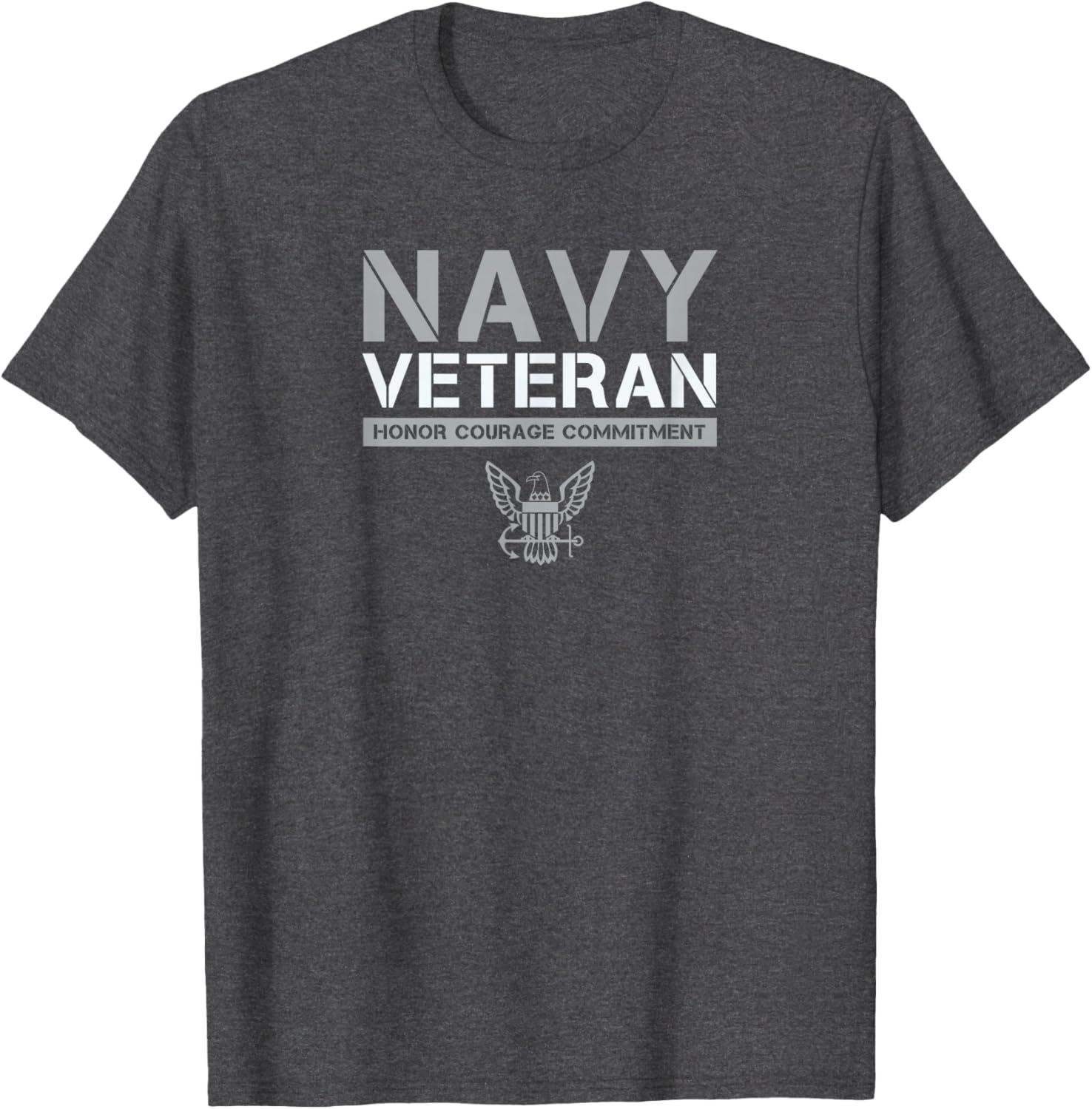 US Navy Veteran Honor Courage Commitment T-Shirt - Stylish Military Apparel - 3