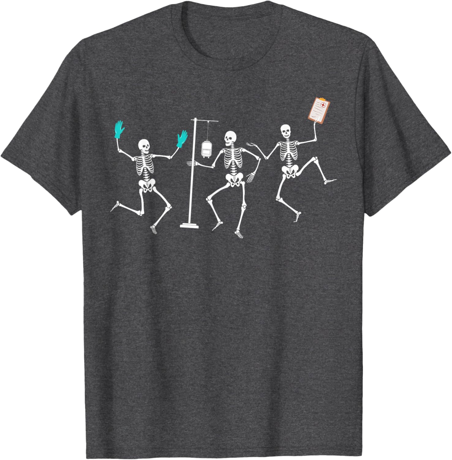 Funny Nurse Skeleton Halloween T-Shirt for Healthcare Workers - 13