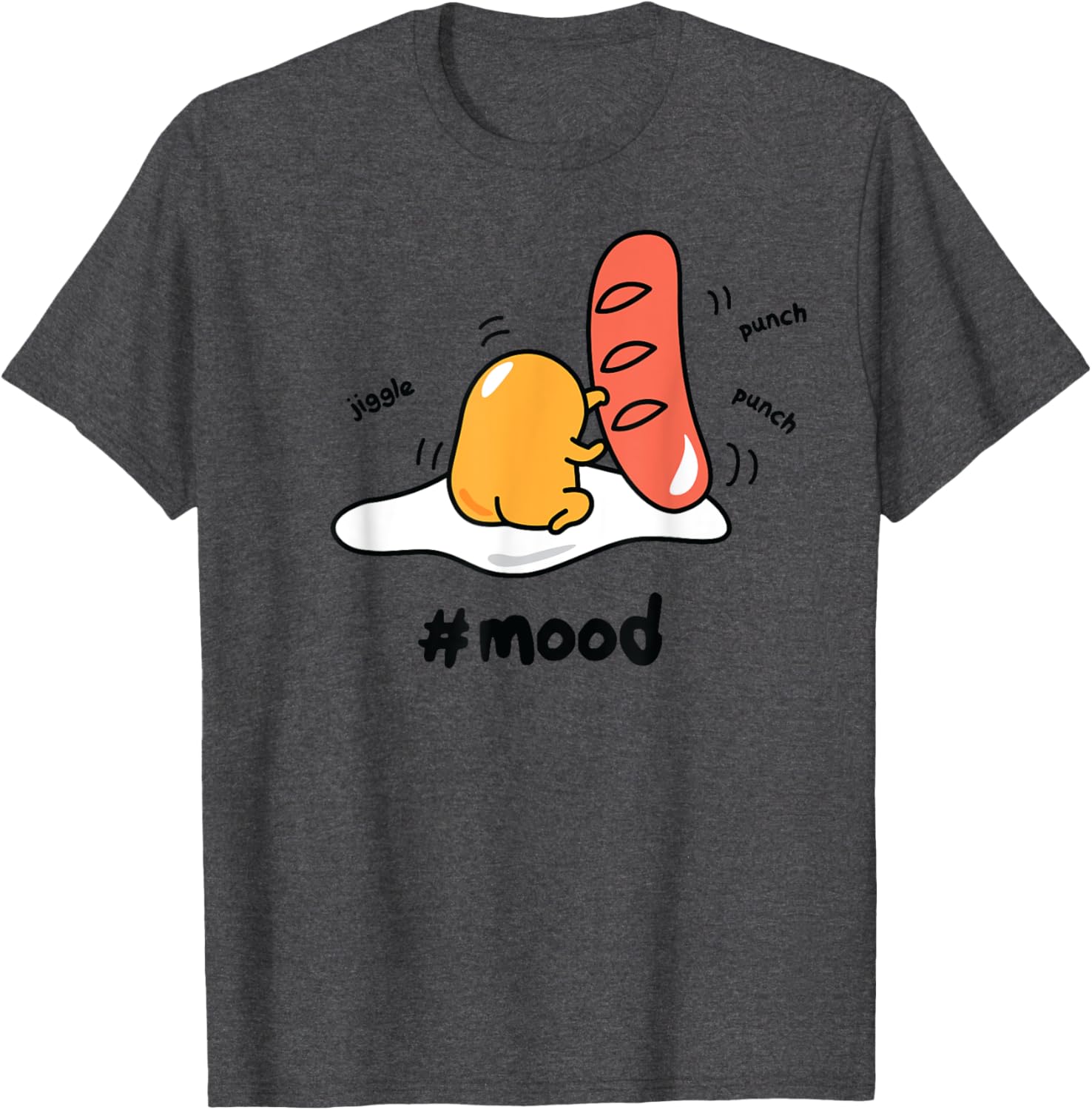 Gudetama Lazy Egg Mood Boxing Punching Hot Dog T-Shirt for Fun Style - 11