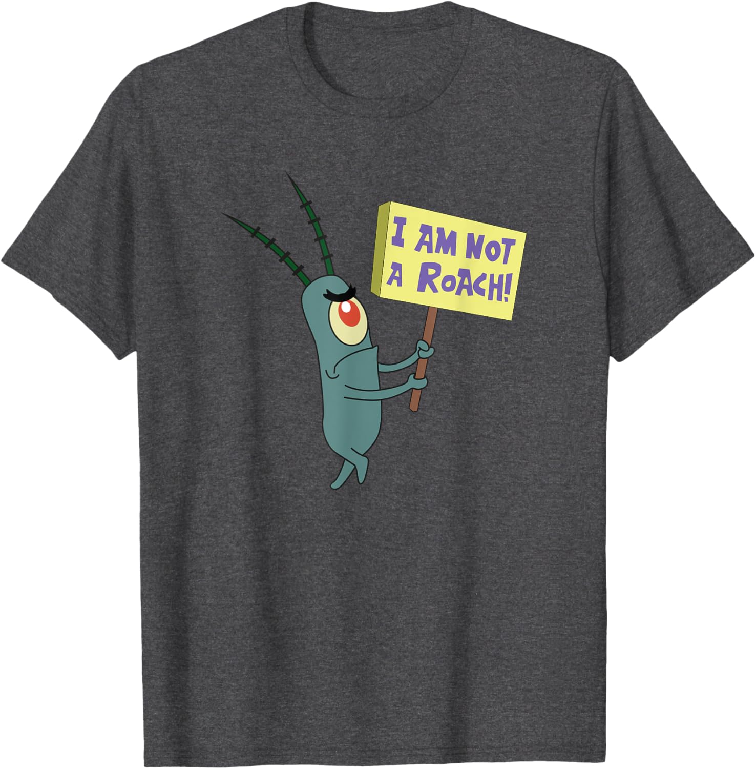 Mademark SpongeBob SquarePants Plankton Not a Roach T-Shirt for Fans - 11