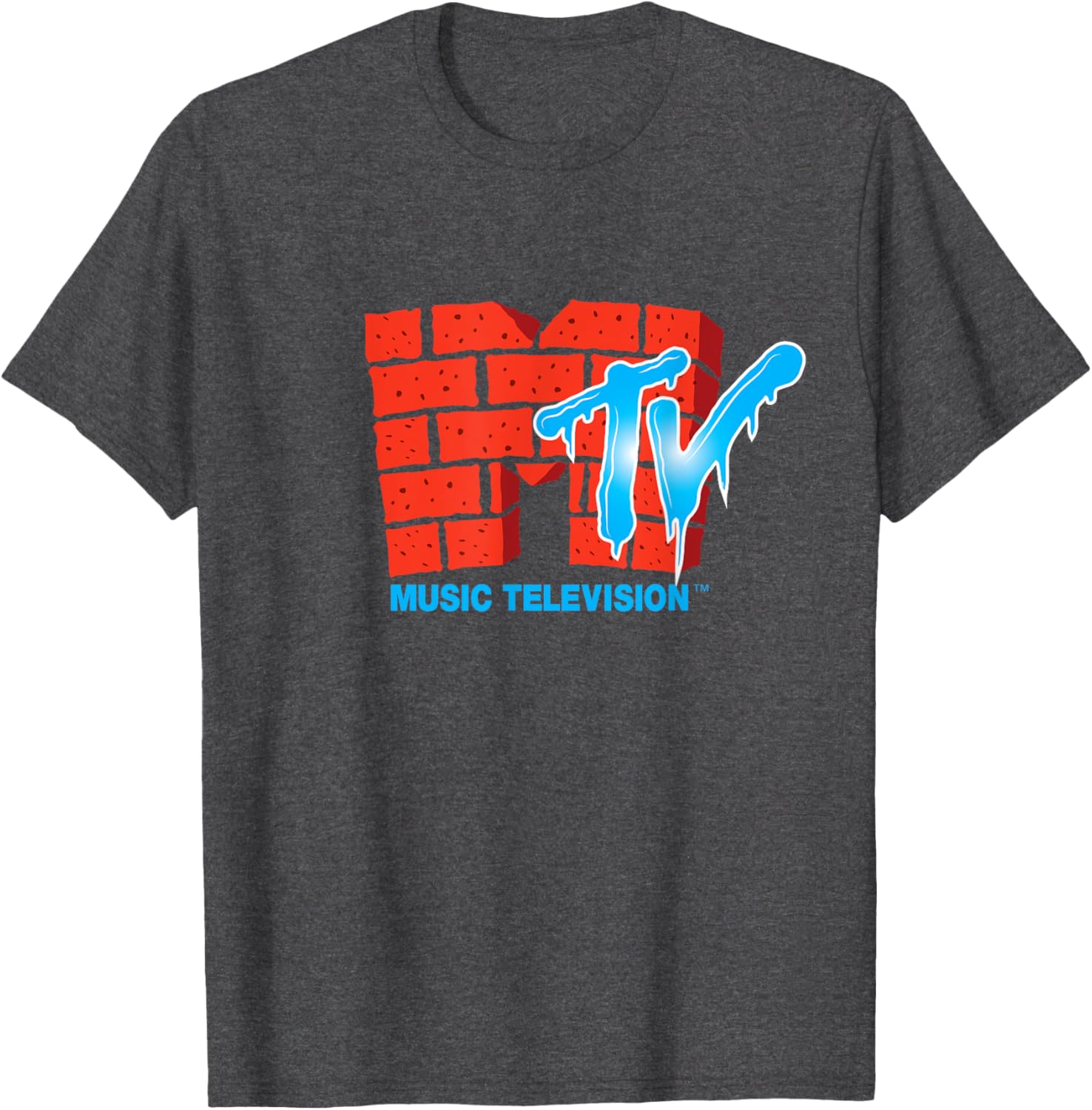 Mademark x MTV Frosty Ice Text T-Shirt with Official MTV Logo - 6