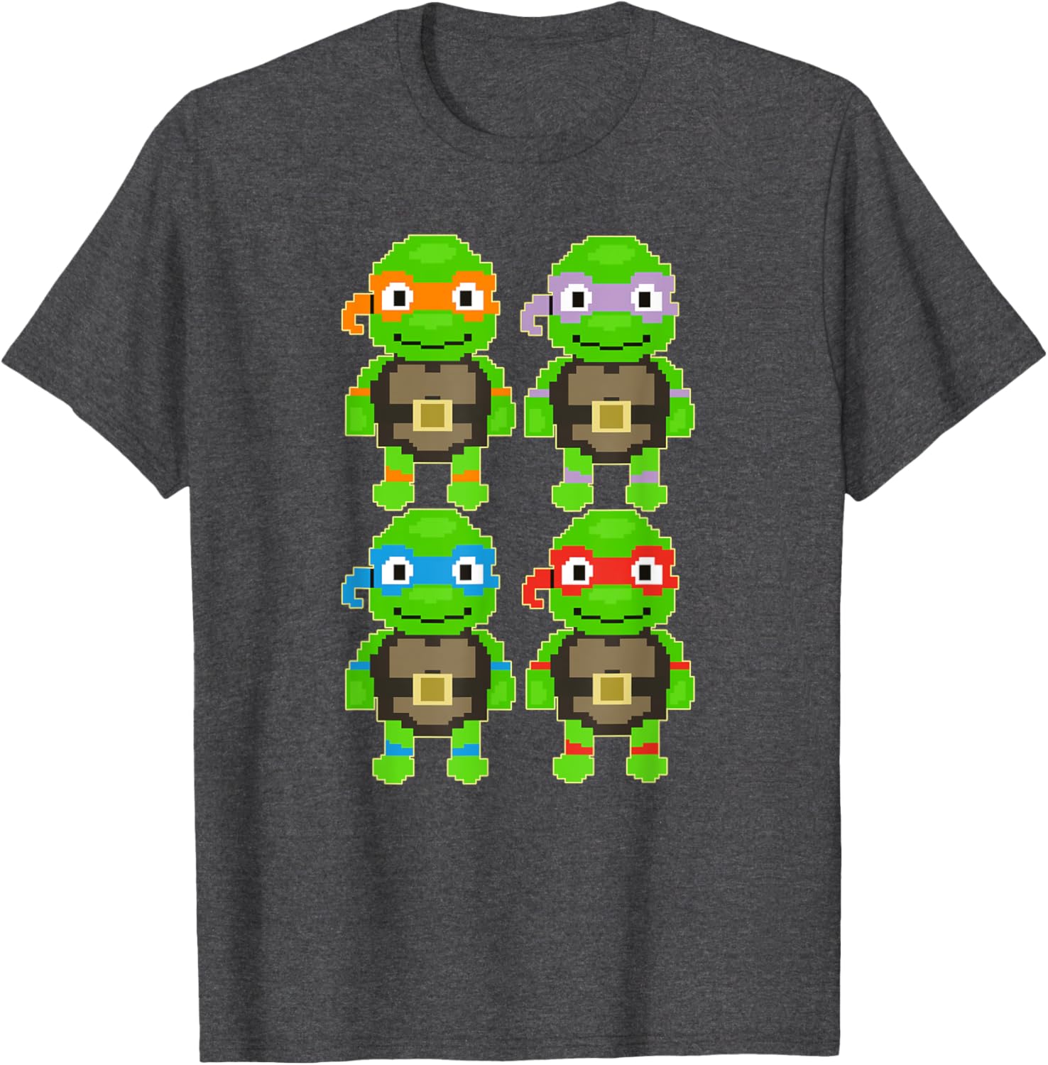 Mademark TMNT Pixel Art T-Shirt for Fans of Teenage Mutant Ninja Turtles - 4
