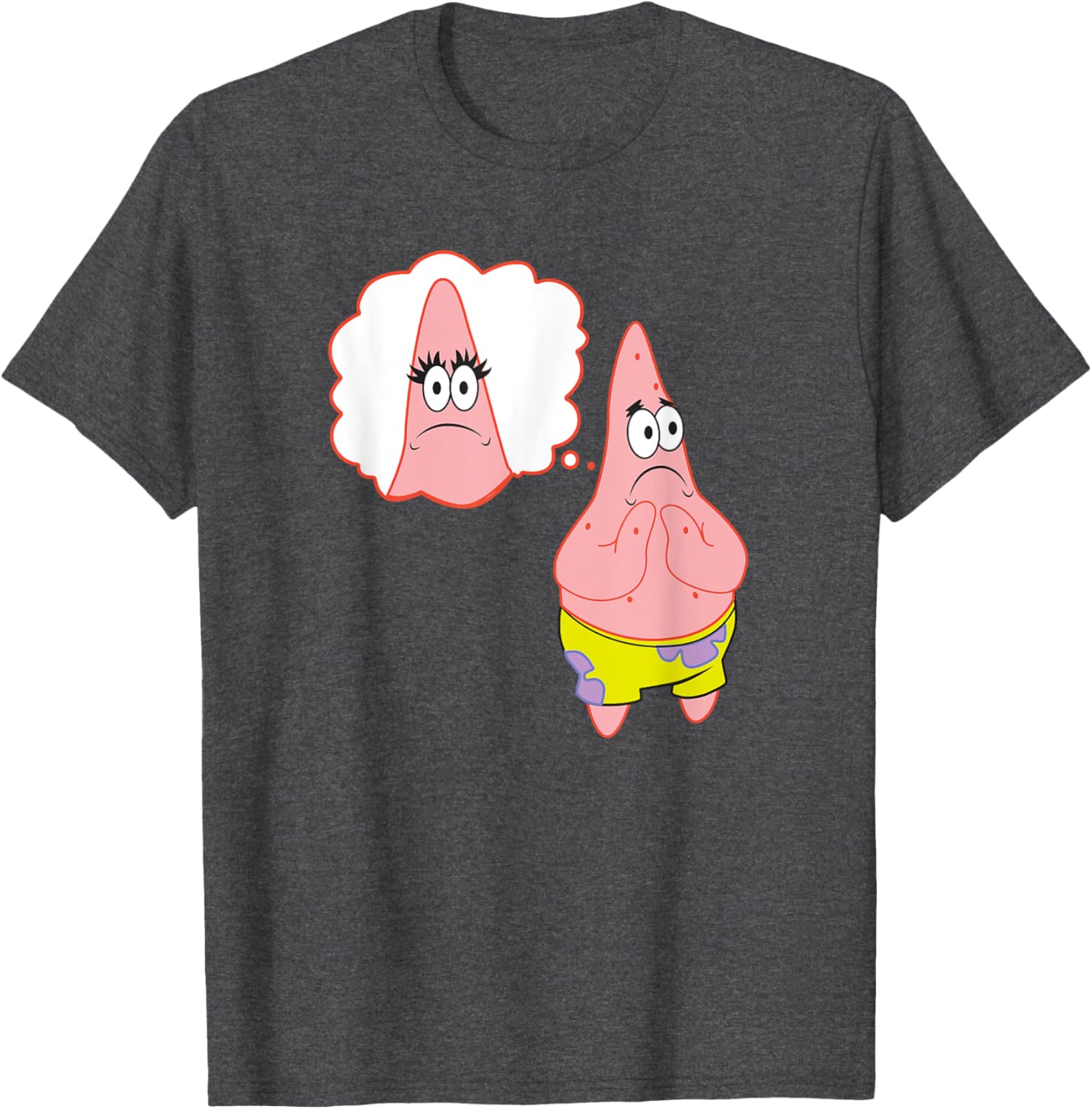 Mademark SpongeBob Patrick Star Introspection T-Shirt for Fun Style - 5