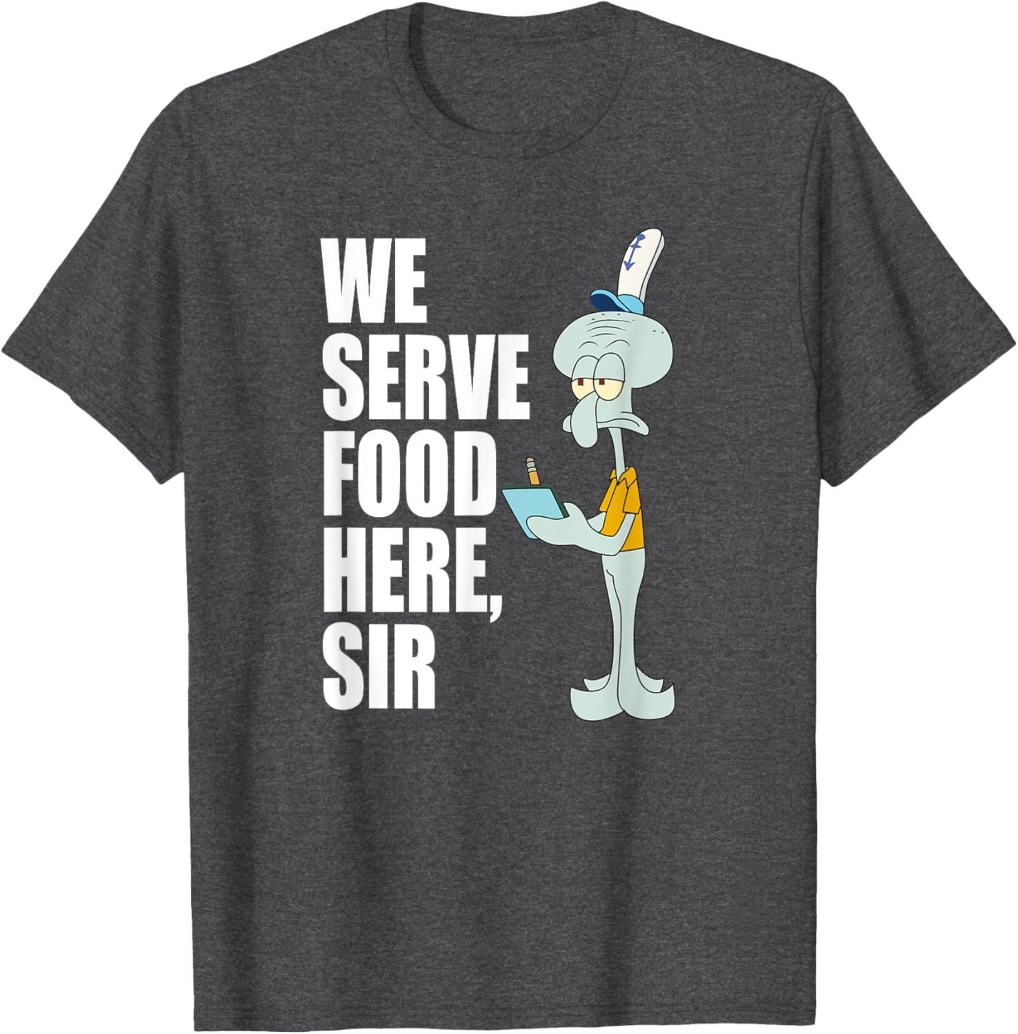 Mademark SpongeBob SquarePants Squidward We Serve Food Here T-Shirt - 2