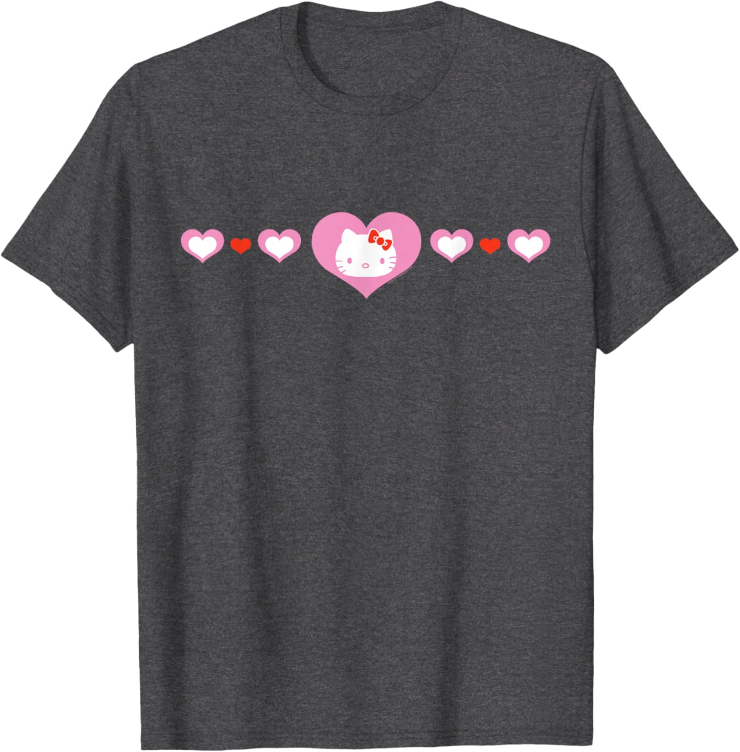 Cute Hello Kitty Hearts T-Shirt for Kids and Adults - Fashionable Apparel - 1