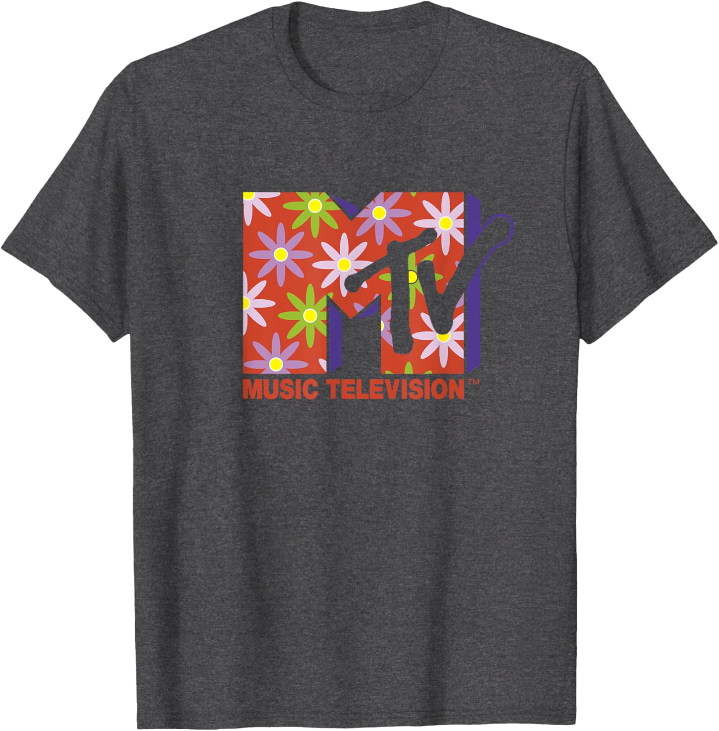 Mademark x MTV Flower Power T-Shirt - Official MTV Logo Apparel - 9