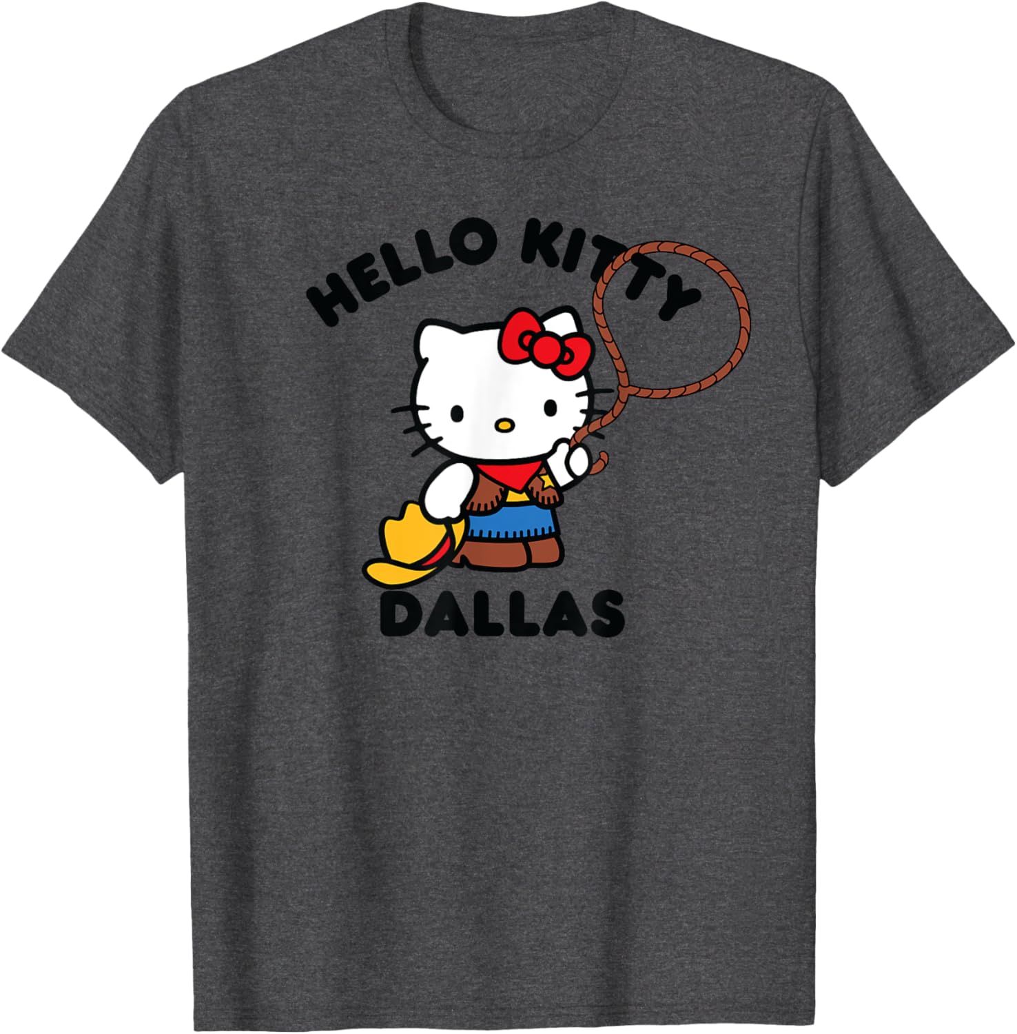 Hello Kitty Dallas Texas T-Shirt Fun Fashion for Kids and Adults - 1