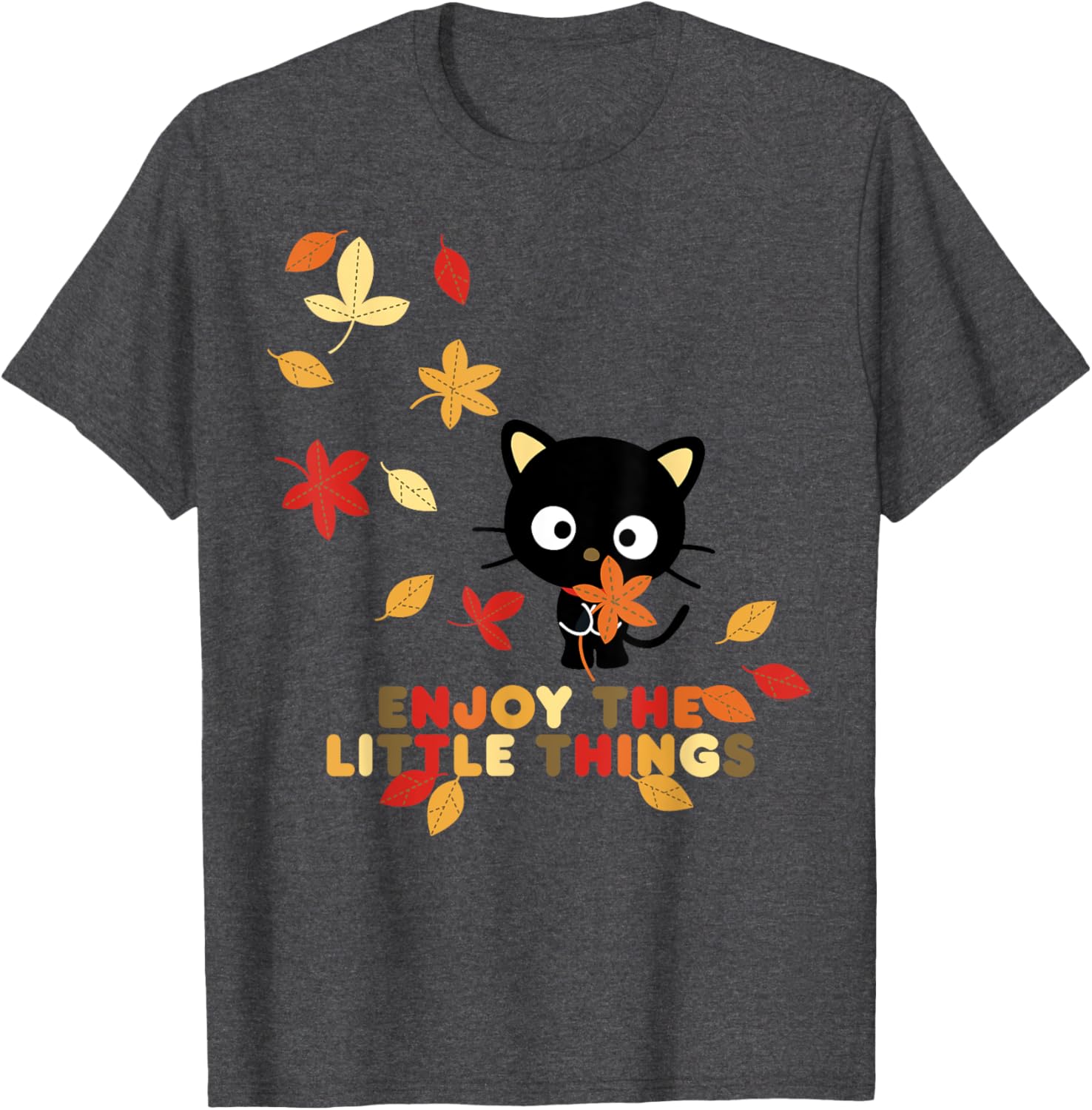 Chococat Enjoy The Little Things Fall Leaves T-Shirt for Everyone - 13