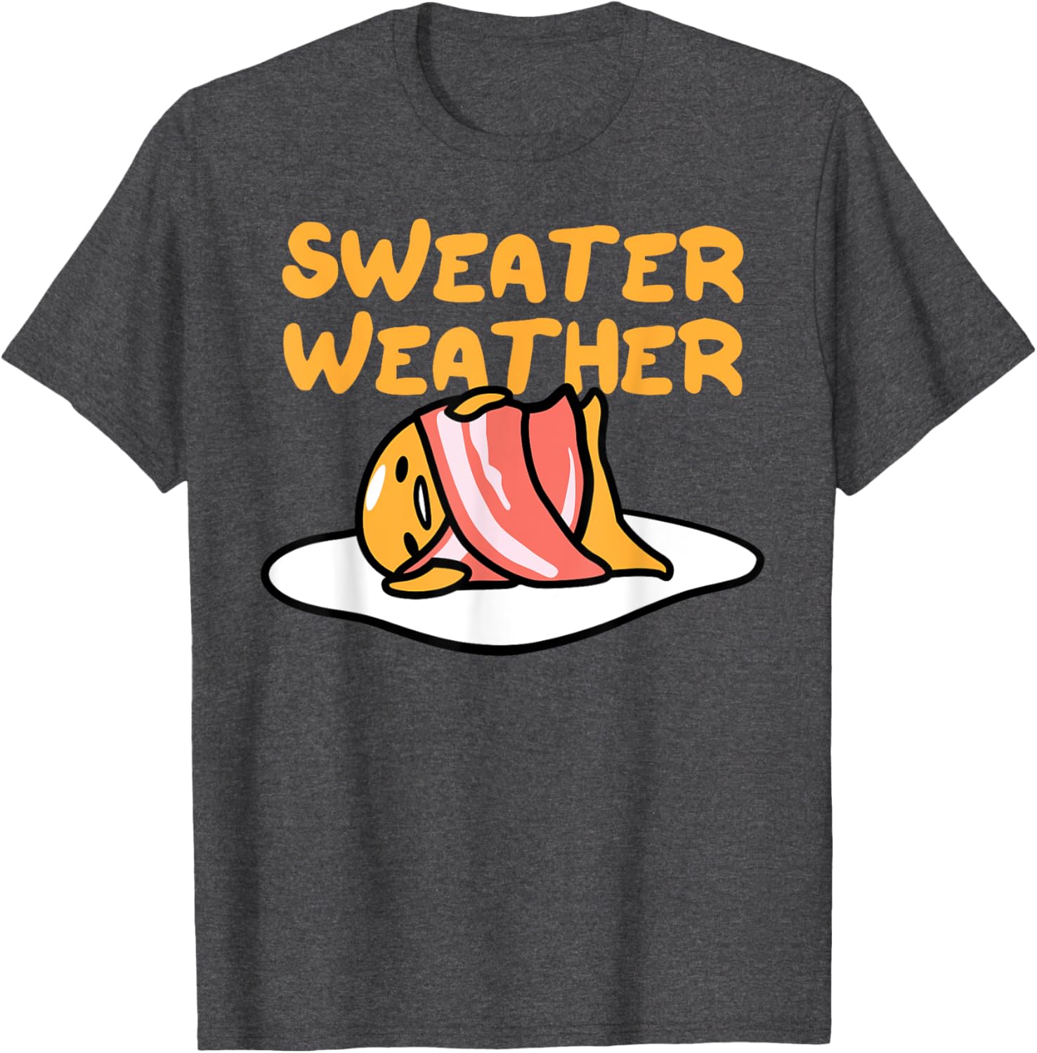 Cozy Gudetama Sweater Weather Bacon Blanket T-Shirt for Comfort Lovers - 15