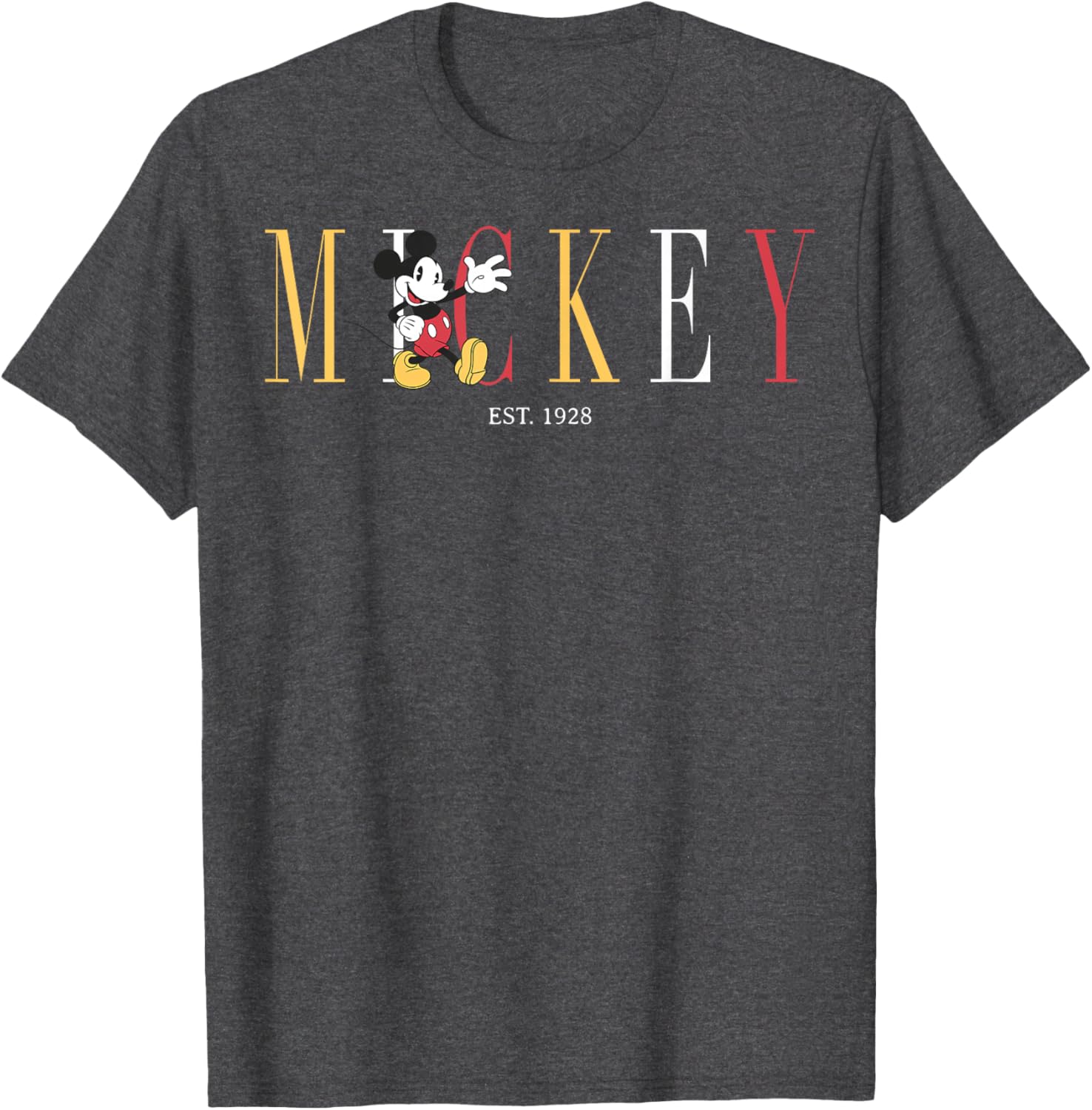 Classic Disney Mickey Mouse T-Shirt for Men, Est 1928, Blue, Small - 7