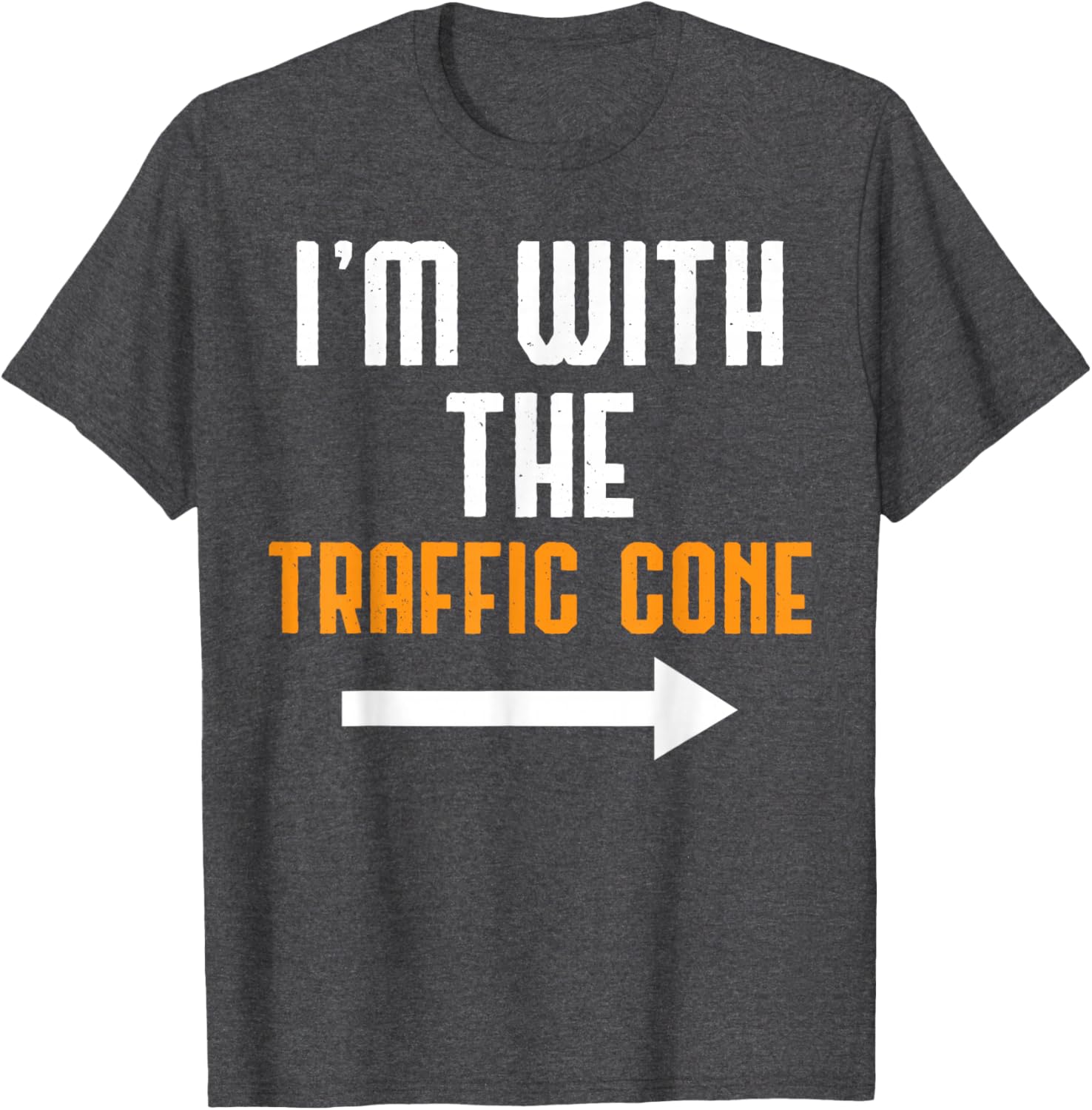 Funny Traffic Cone Costume Couple T-Shirt for Halloween Party Fun - 4