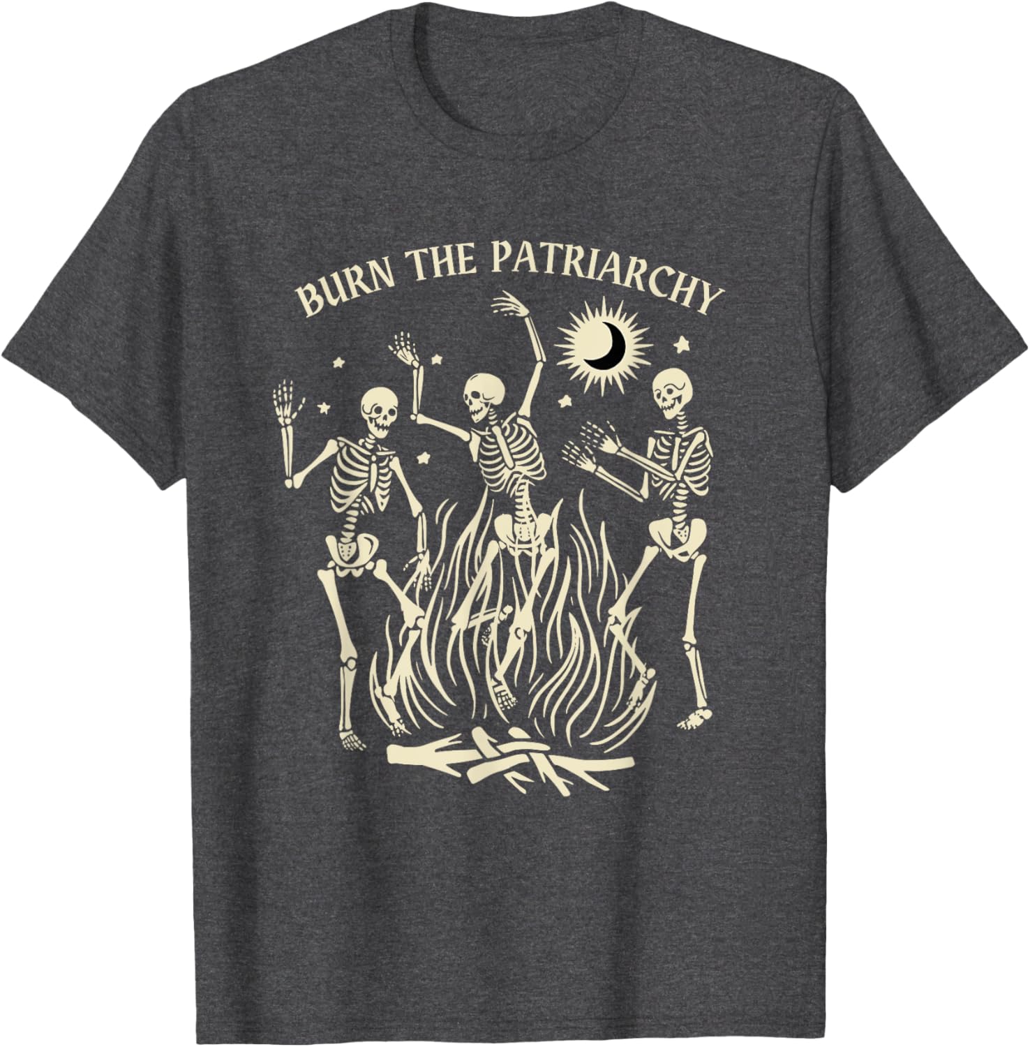 Funny Feminist Halloween T-Shirt Burn The Patriarchy Black Tee for Women - 18