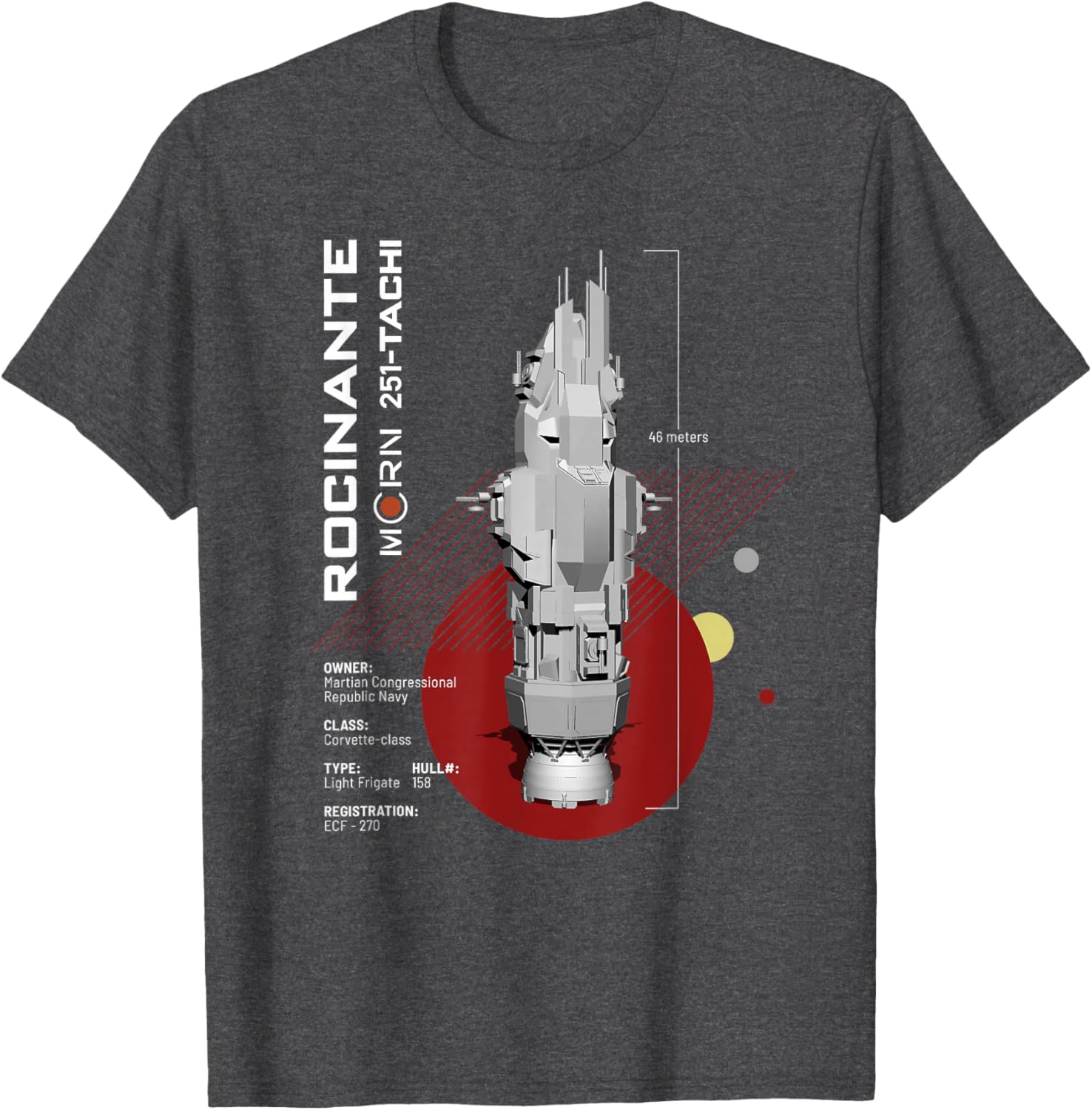 The Expanse Rocinante Ship T-Shirt for Fans of Sci-Fi Adventure - 5