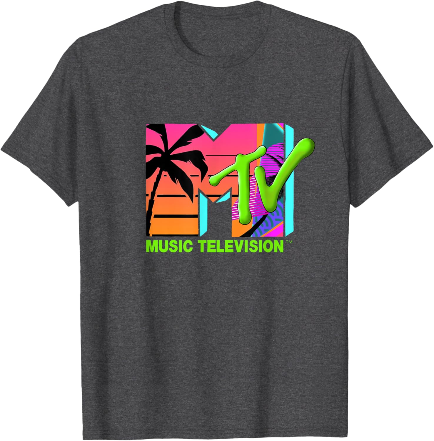 Mademark x MTV Retro Palms Paradise T-Shirt - Official MTV Logo Design - 8