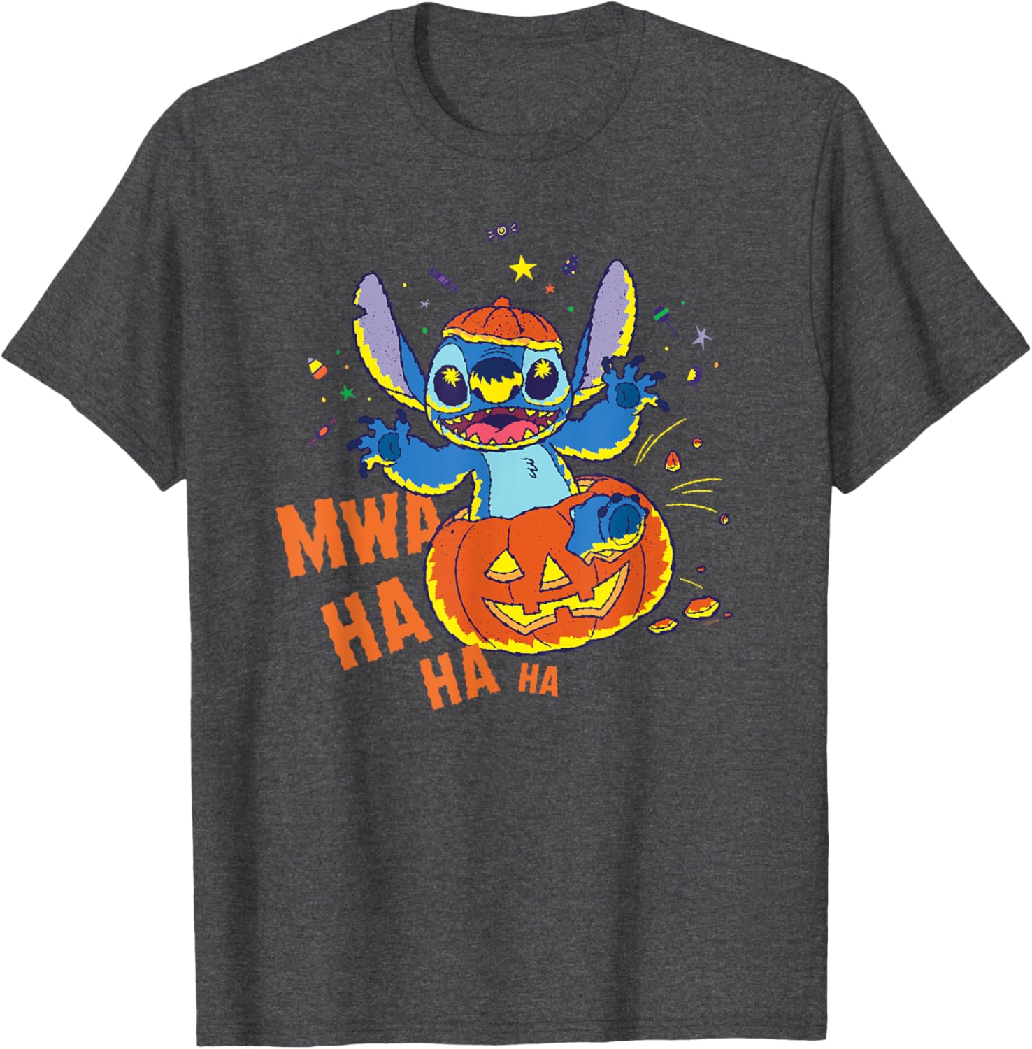 Disney Stitch Jack-o’-Lantern Surprise Halloween T-Shirt for Fun Celebrations - 2